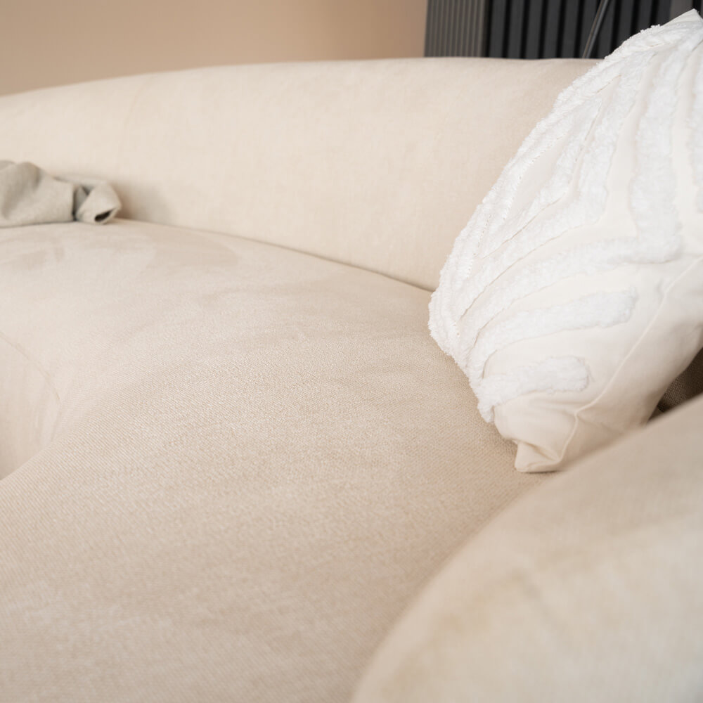 Sofa CASARA Webstoff Beige - 258 x 128 x 72 cm