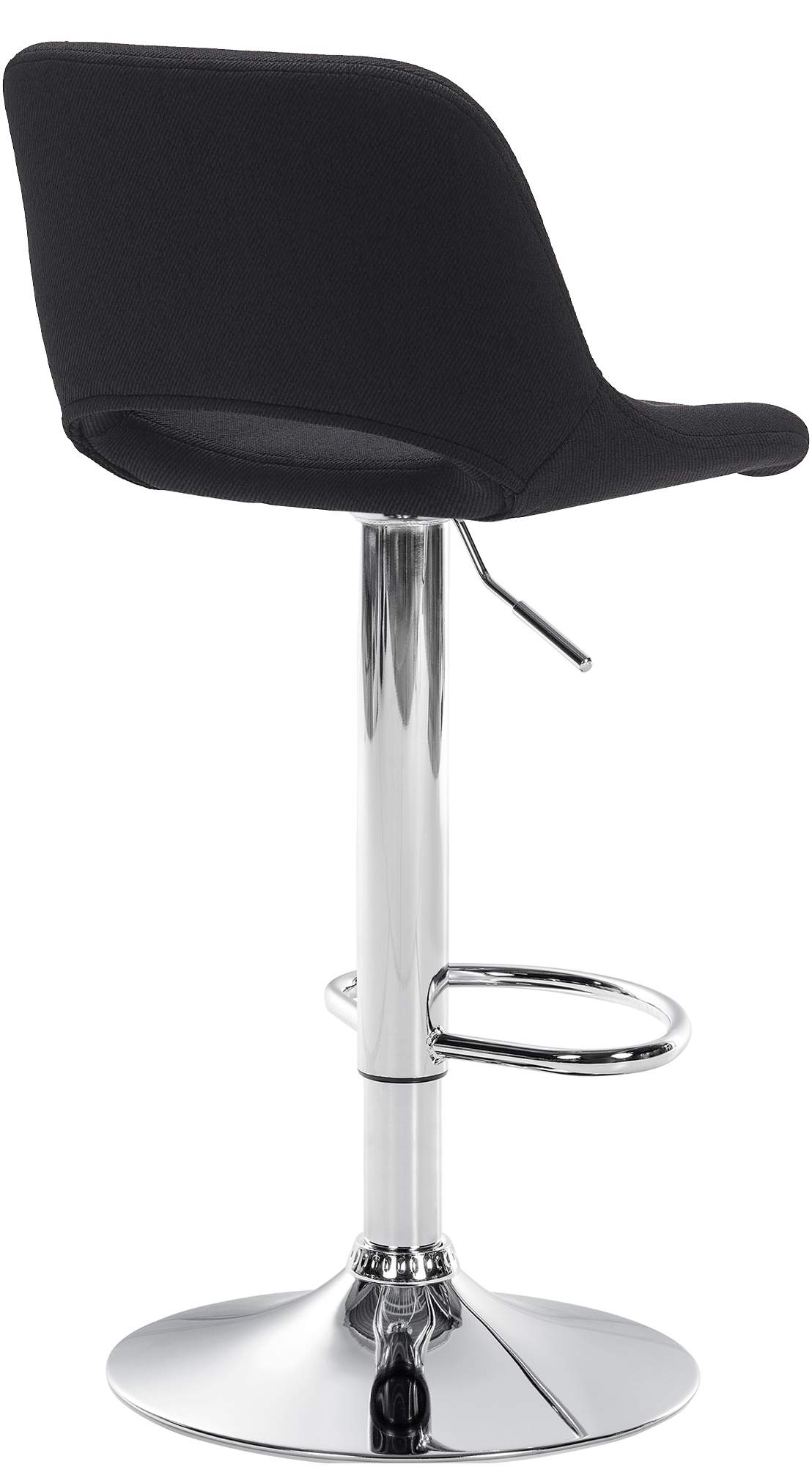 Barhocker Camden Stoff chrom, schwarz