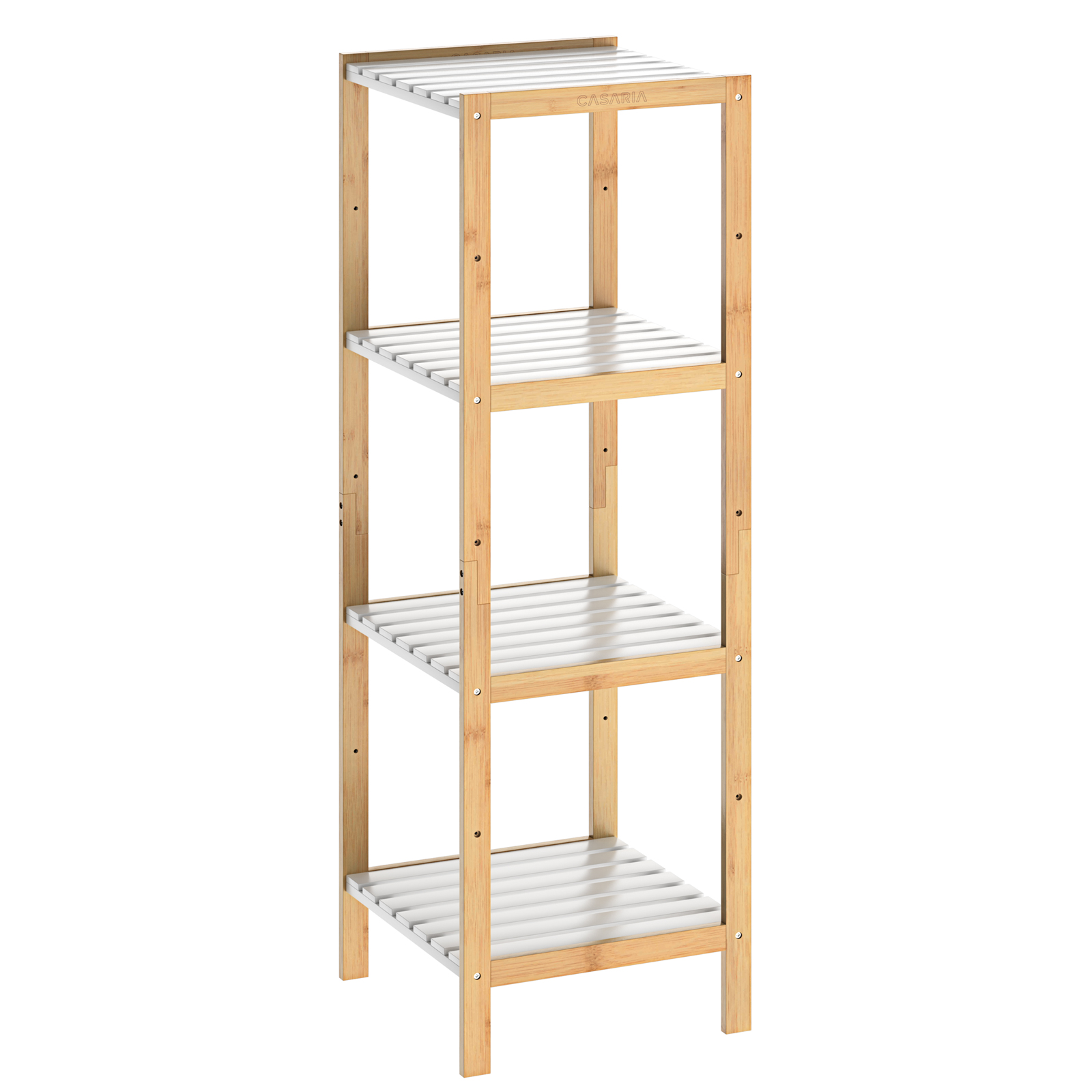 Standregal Bambus Weiß 110x33x34cm
