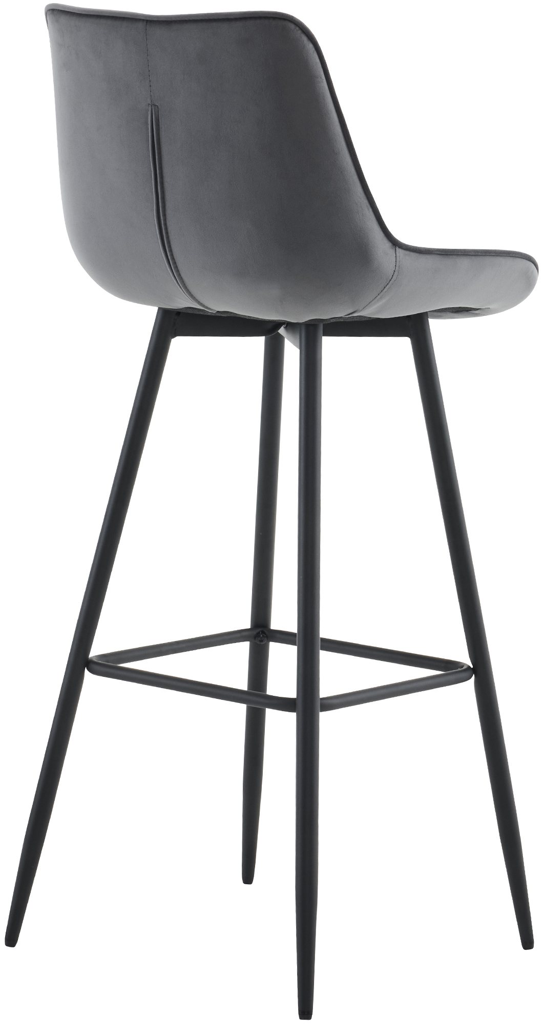2er Set Barhocker Dartford Samt, dunkelgrau