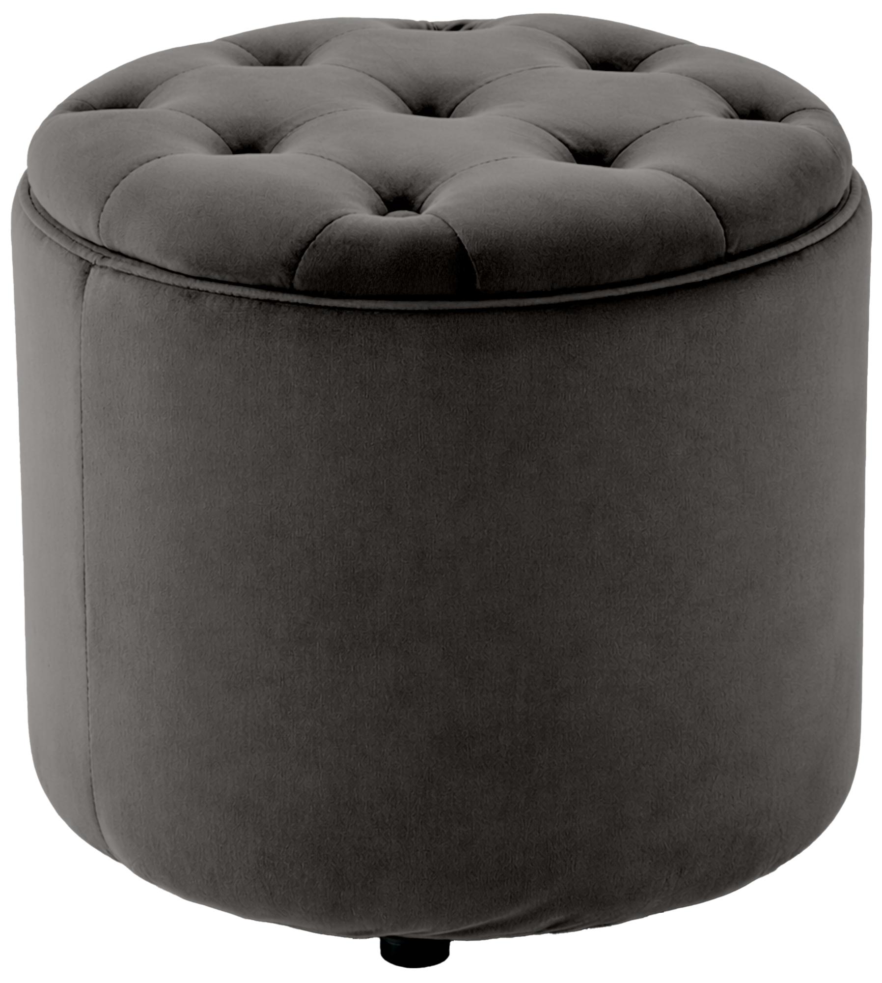 Sitzhocker Pantin Samt, grau