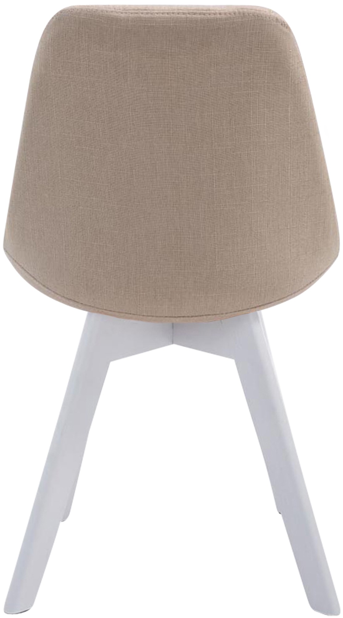 Besucherstuhl Borneo V2 Weiß Stoff, creme