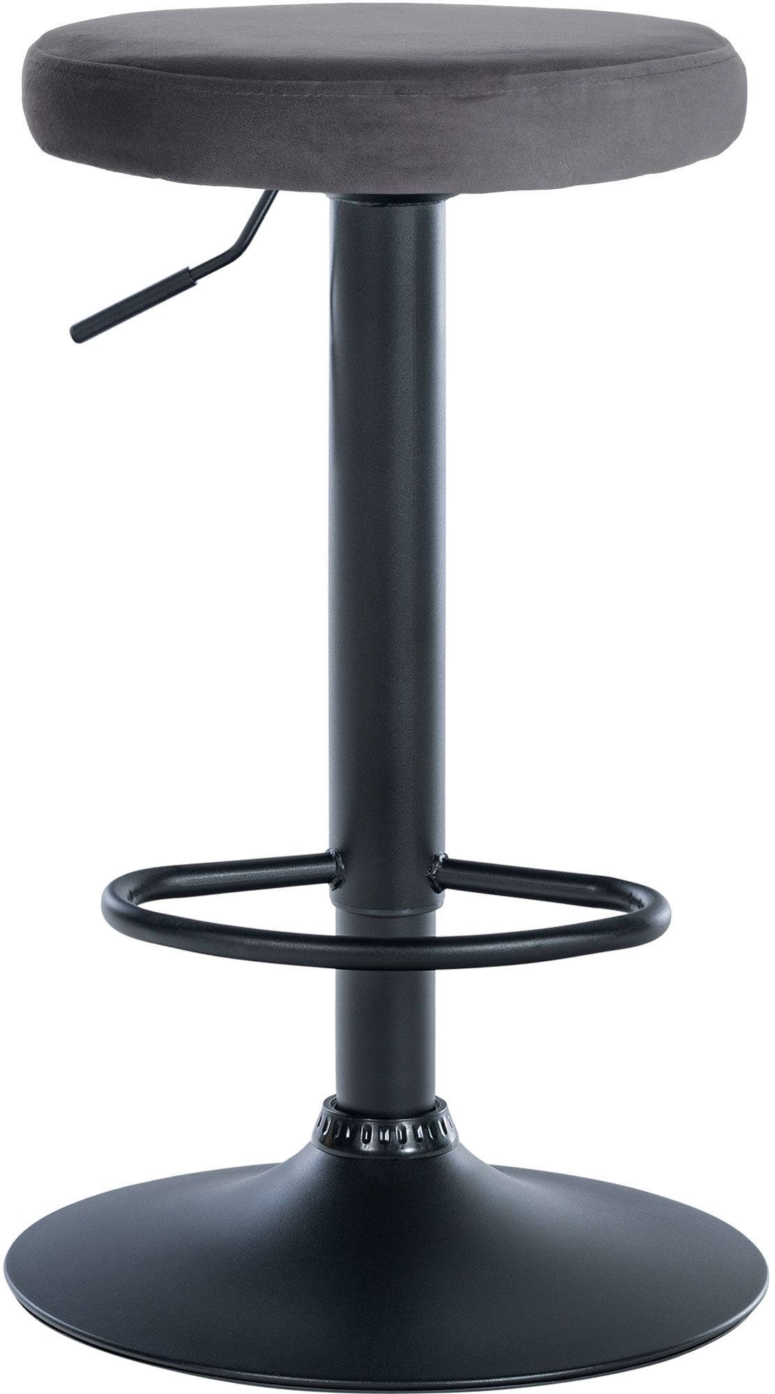 2er Set Barhocker Ponte Samt schwarz, dunkelgrau