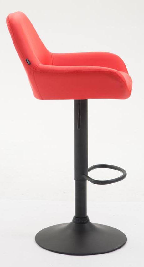 2er Set Barhocker Braga Kunstleder schwarz, rot