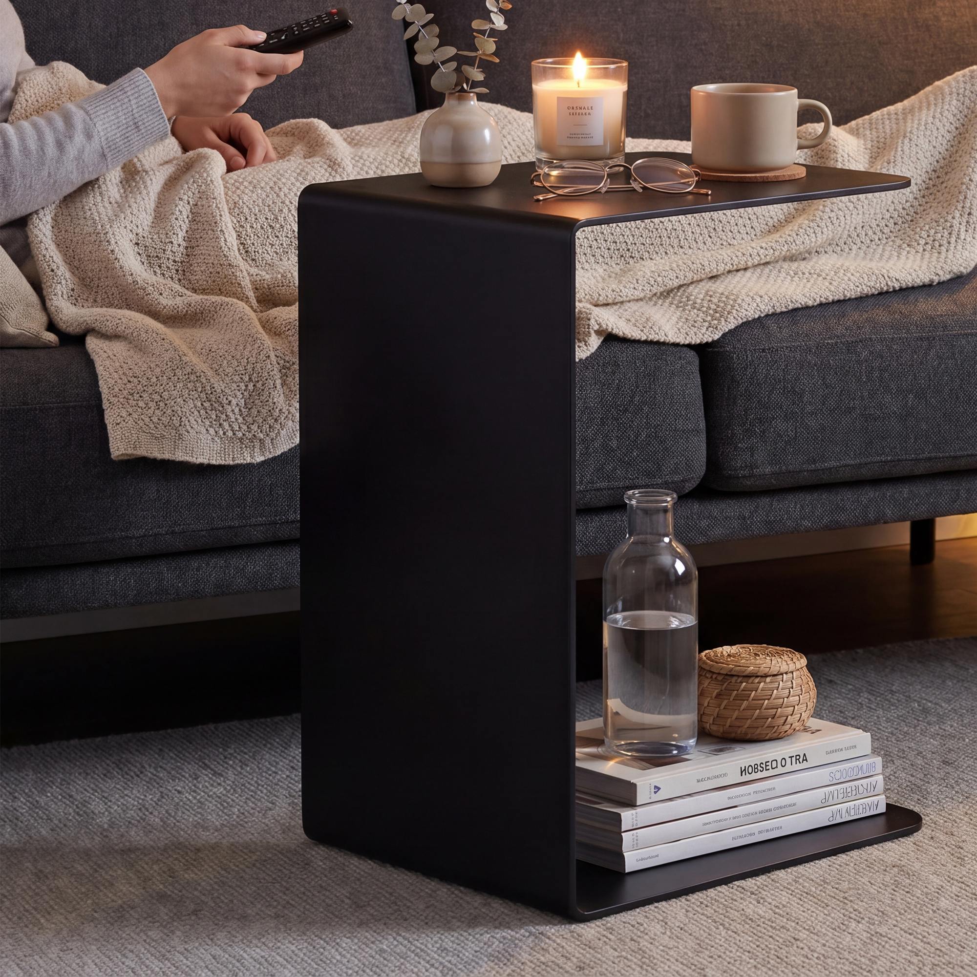 Beistelltisch Selby 60 cm, schwarz