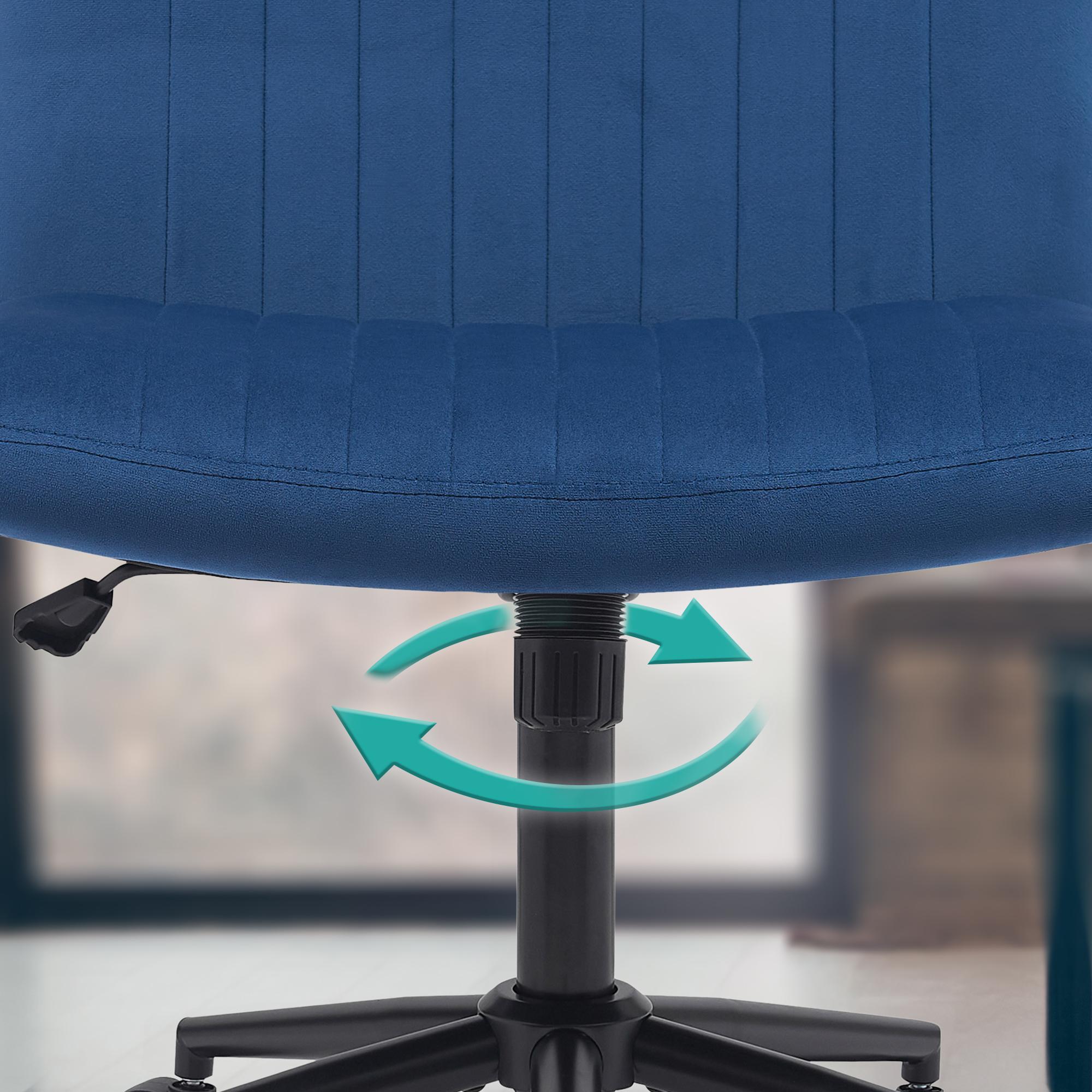 Bürostuhl Kingman Samt, blau