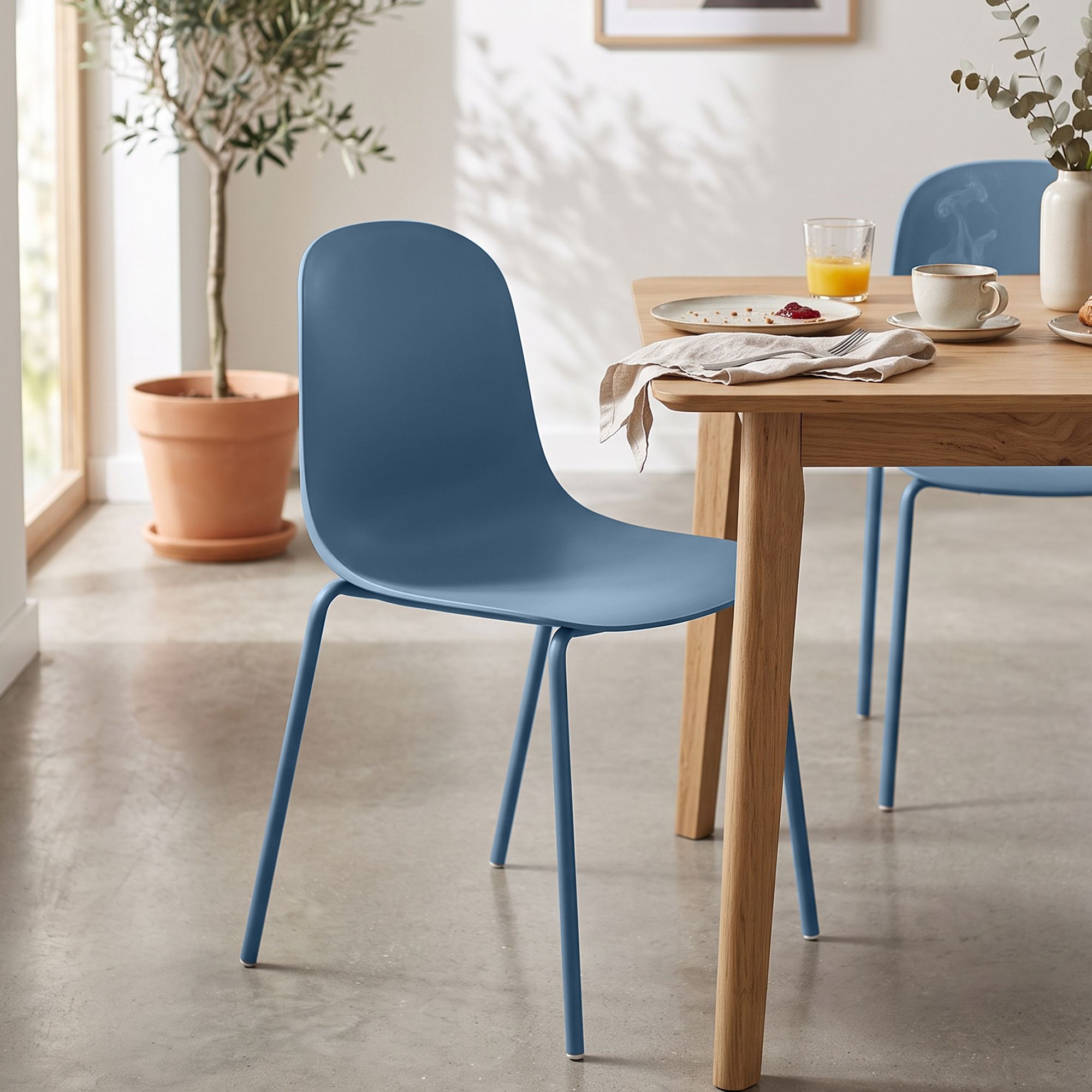 2er Set Stuhl Hardin, blau