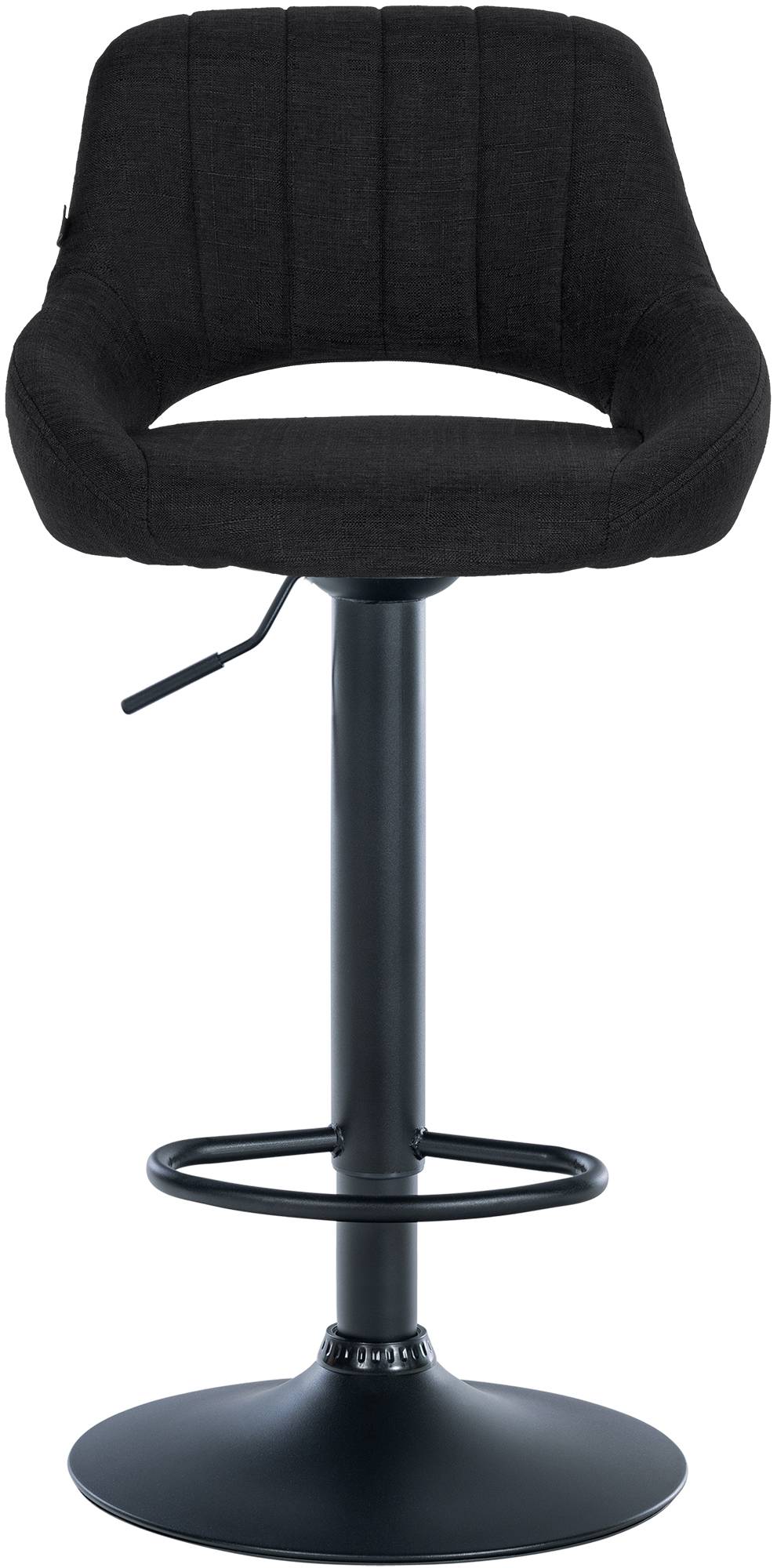 Barhocker Milet Stoff schwarz, schwarz