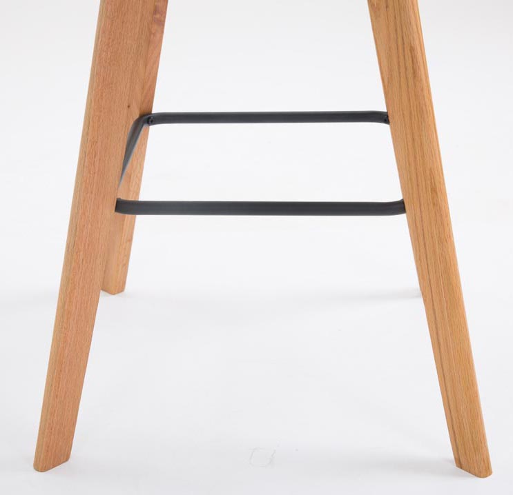 2er Set Barhocker Metz Kunststoff natura, grau