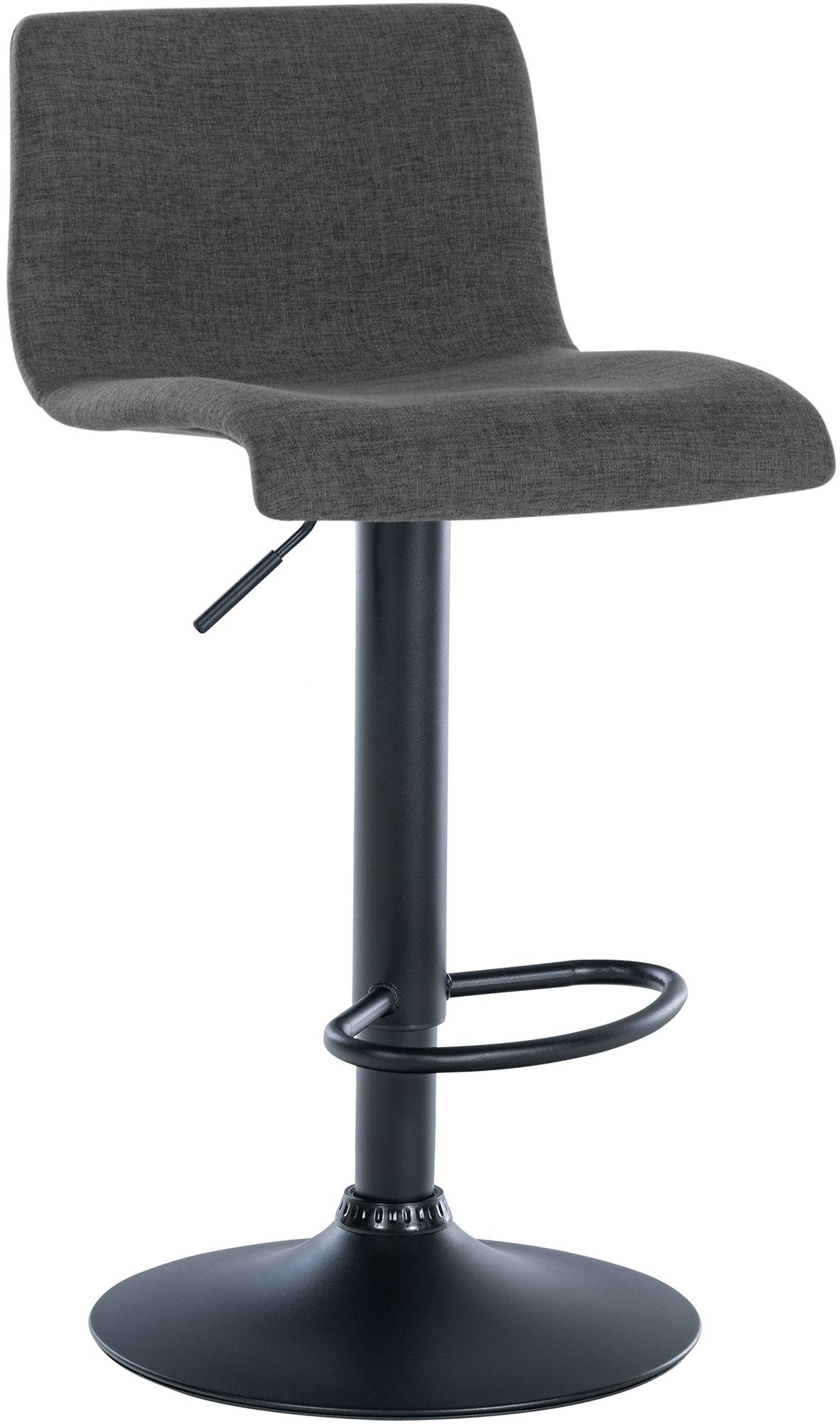 Barhocker Branford Stoff, dunkelgrau
