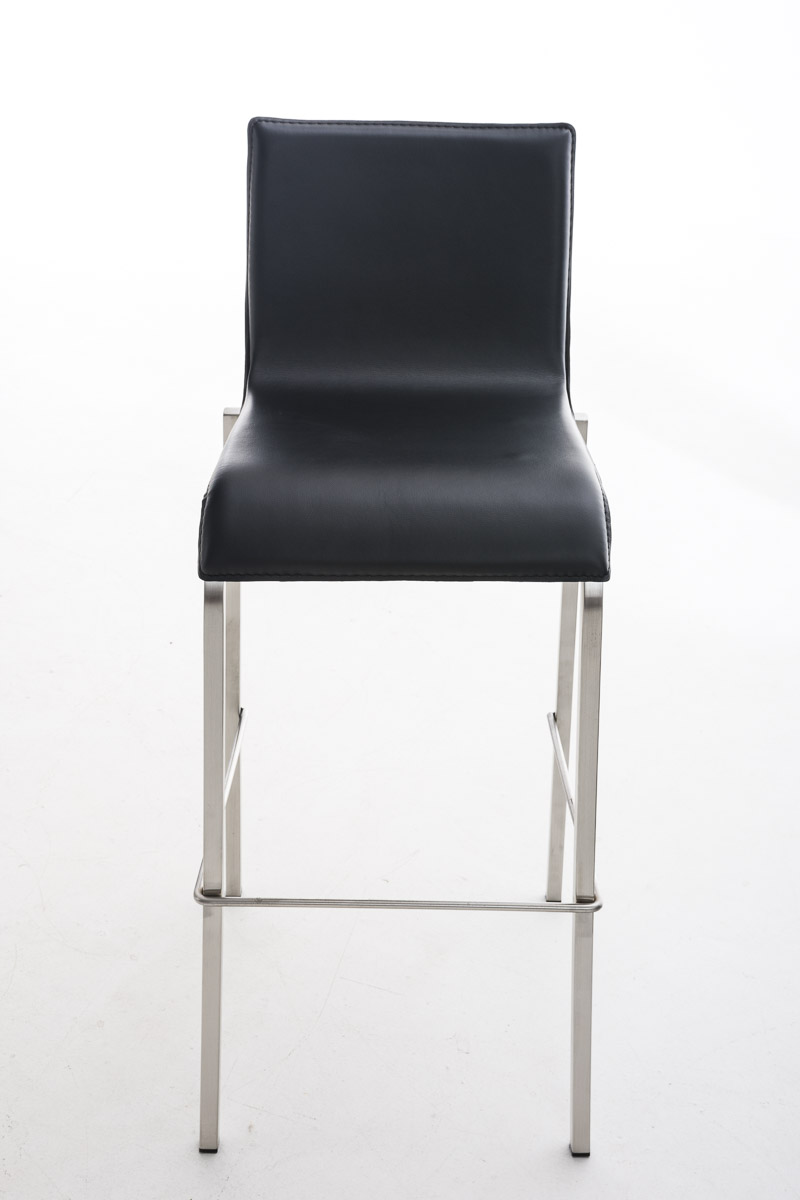 Barhocker Avola Leder Flach E78, schwarz