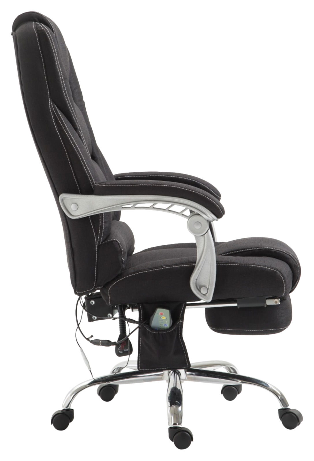 Bürostuhl Pacific Stoff mit Massagefunktion, schwarz