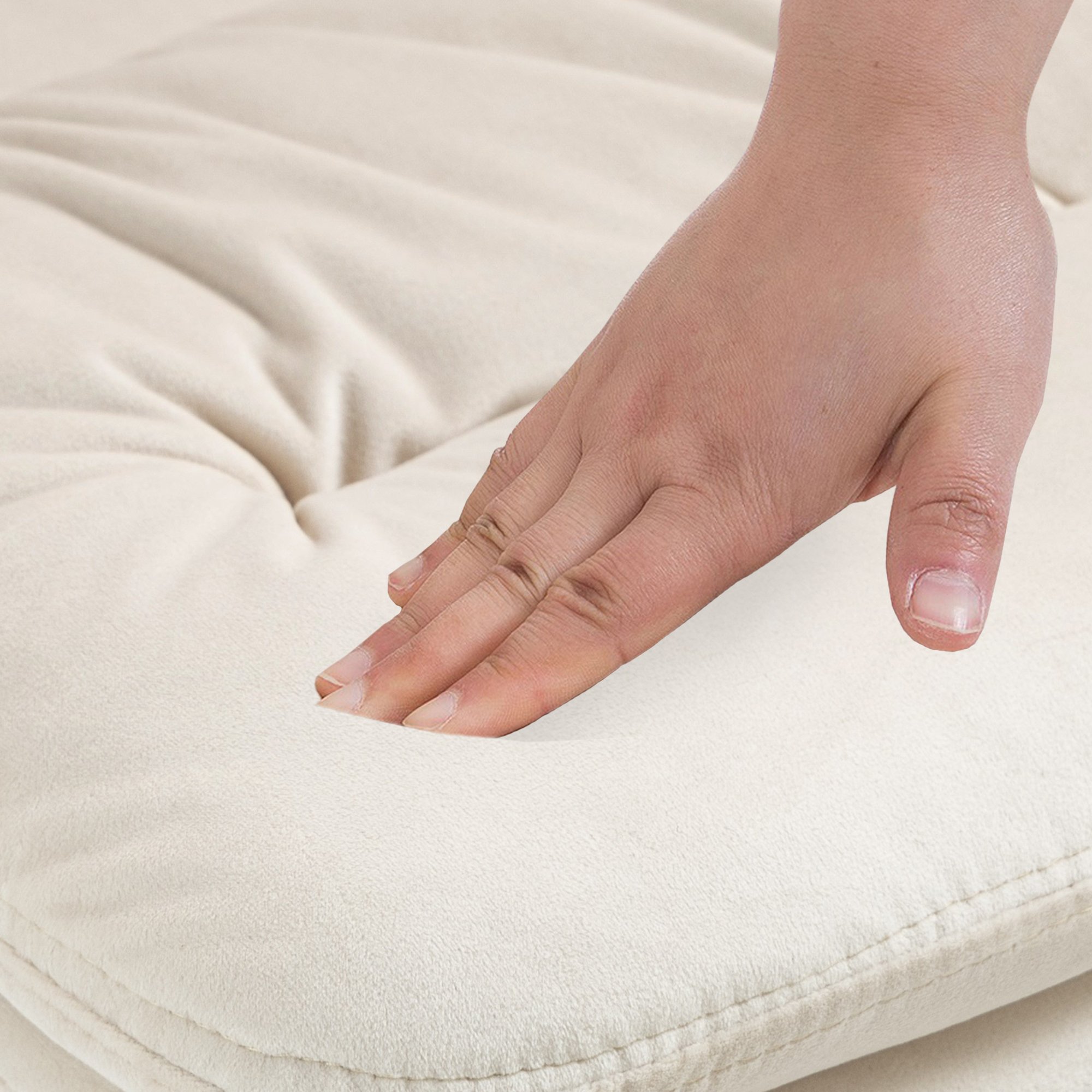 Barhocker Damar Samt weiß, creme