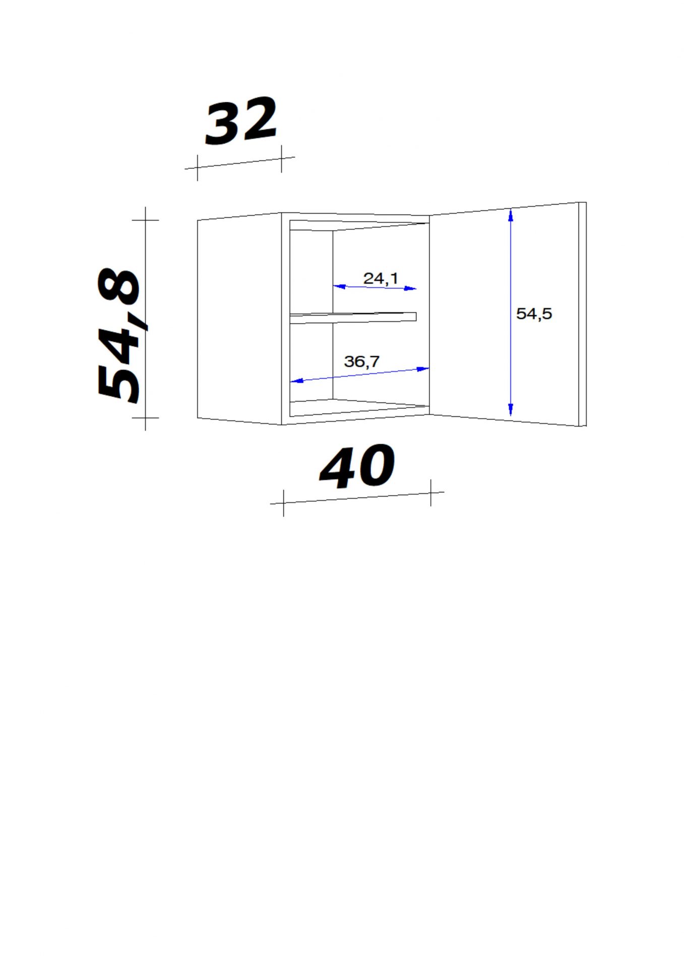 Hängeschrank SAMOA 40x55 cm