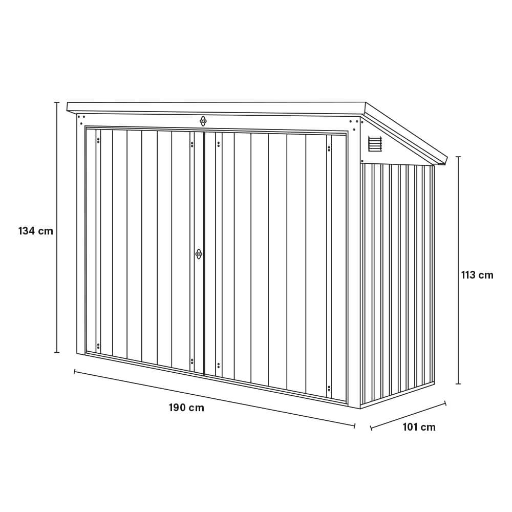 Mülltonnenbox BASURA L - 1x 240L + 2x 120L