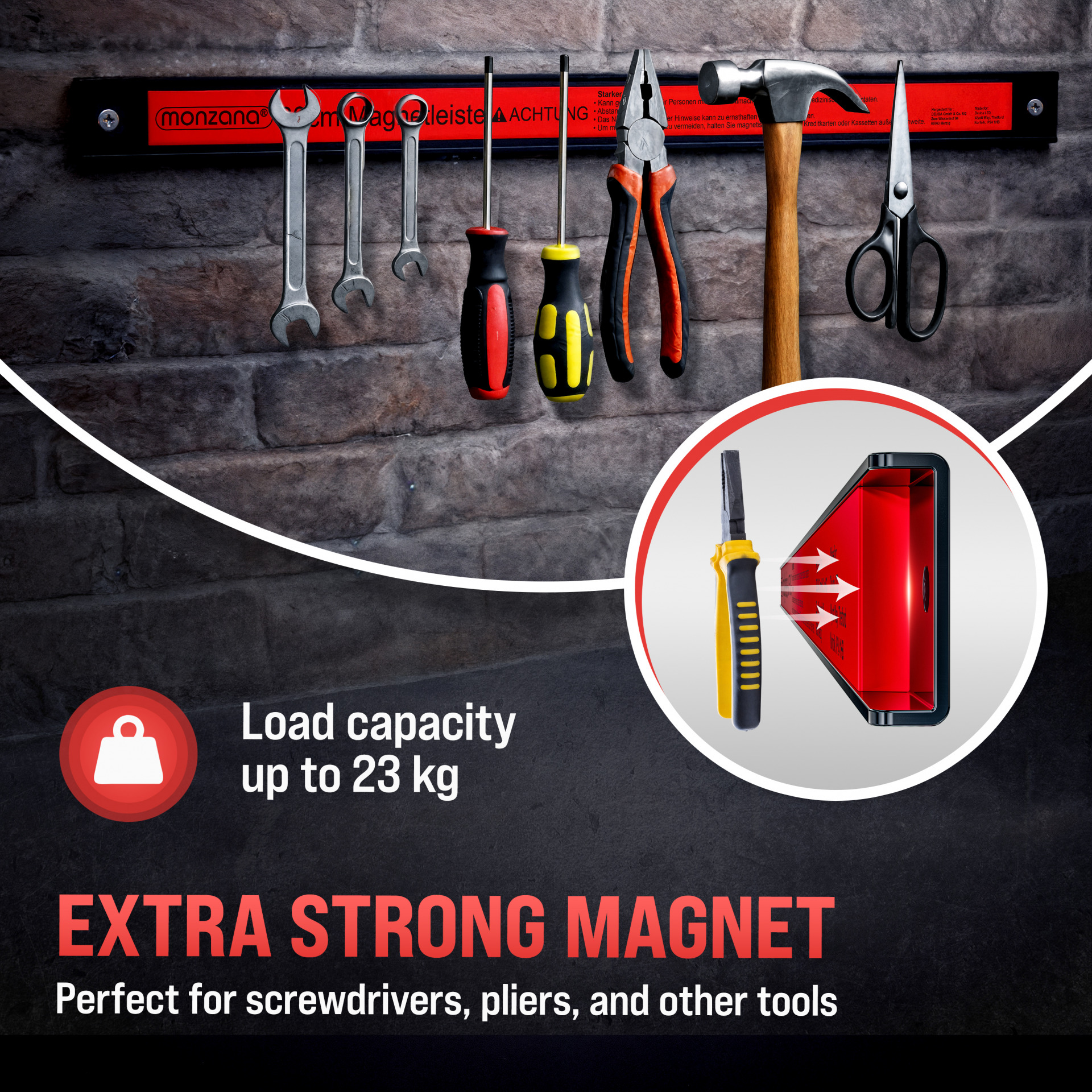 Magnetleiste 3er-Set 60cm inkl Montagematerial