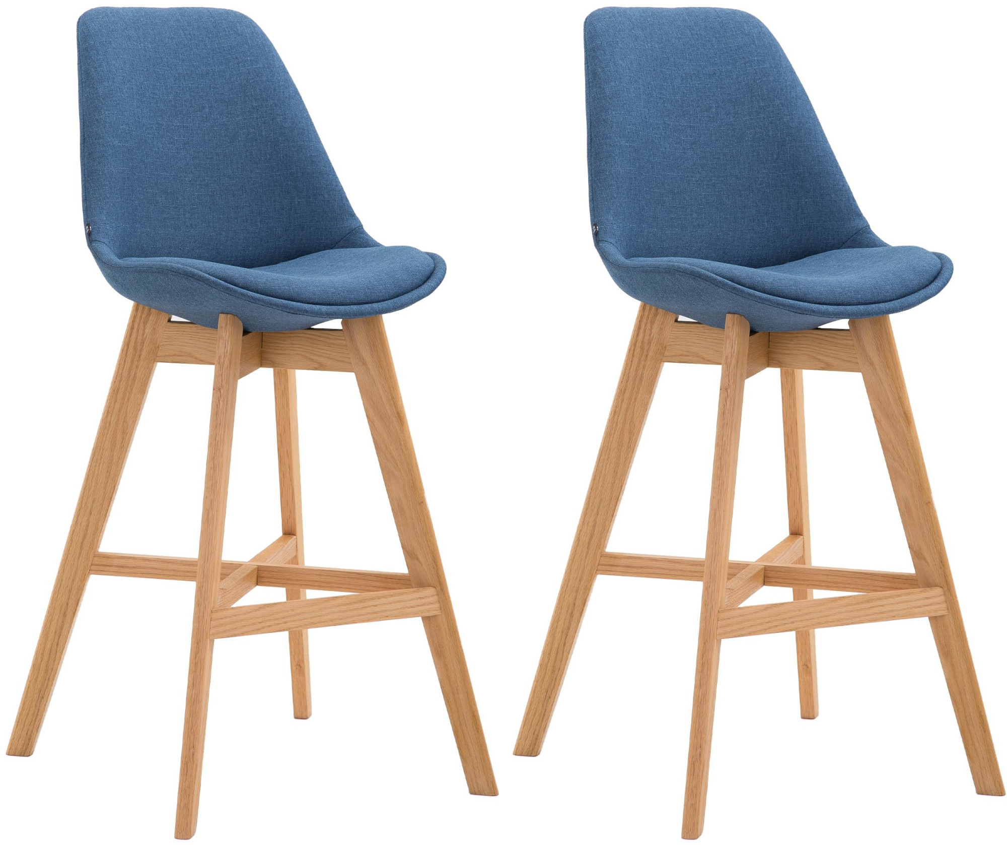 2er Set Barhocker Cannes Stoff natura, blau