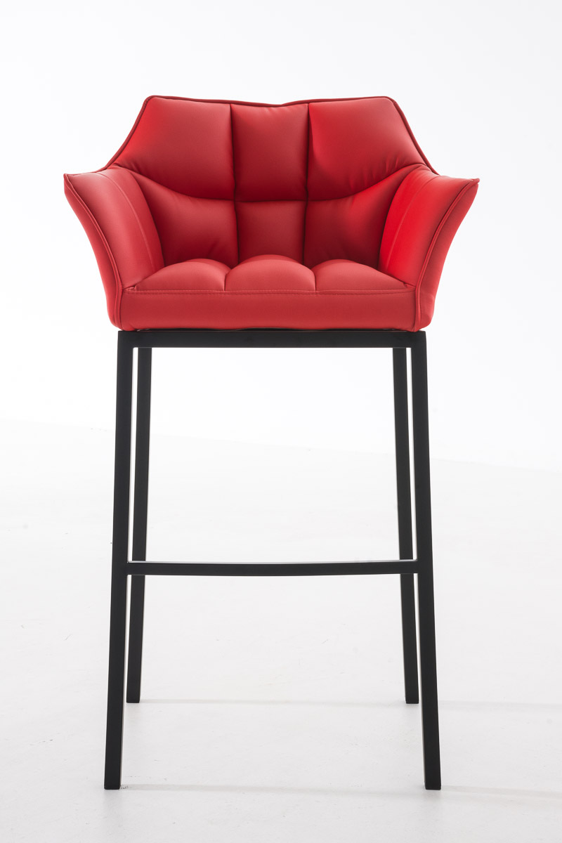 Barhocker Damaso B mit 4-Fuß Gestell, rot