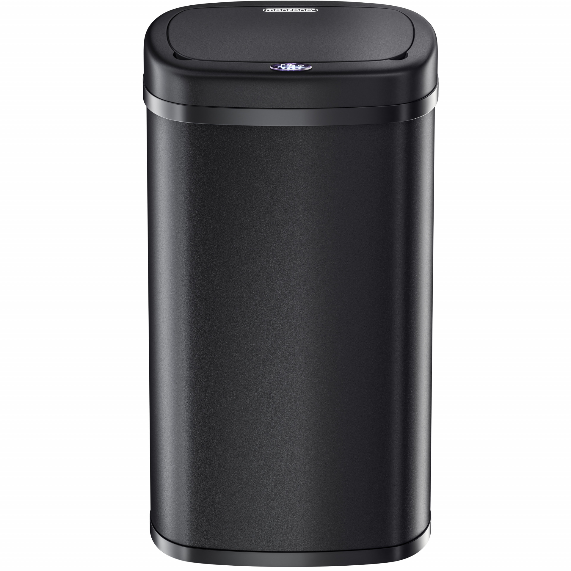 Sensor Mülleimer Edelstahl Schwarz 50L