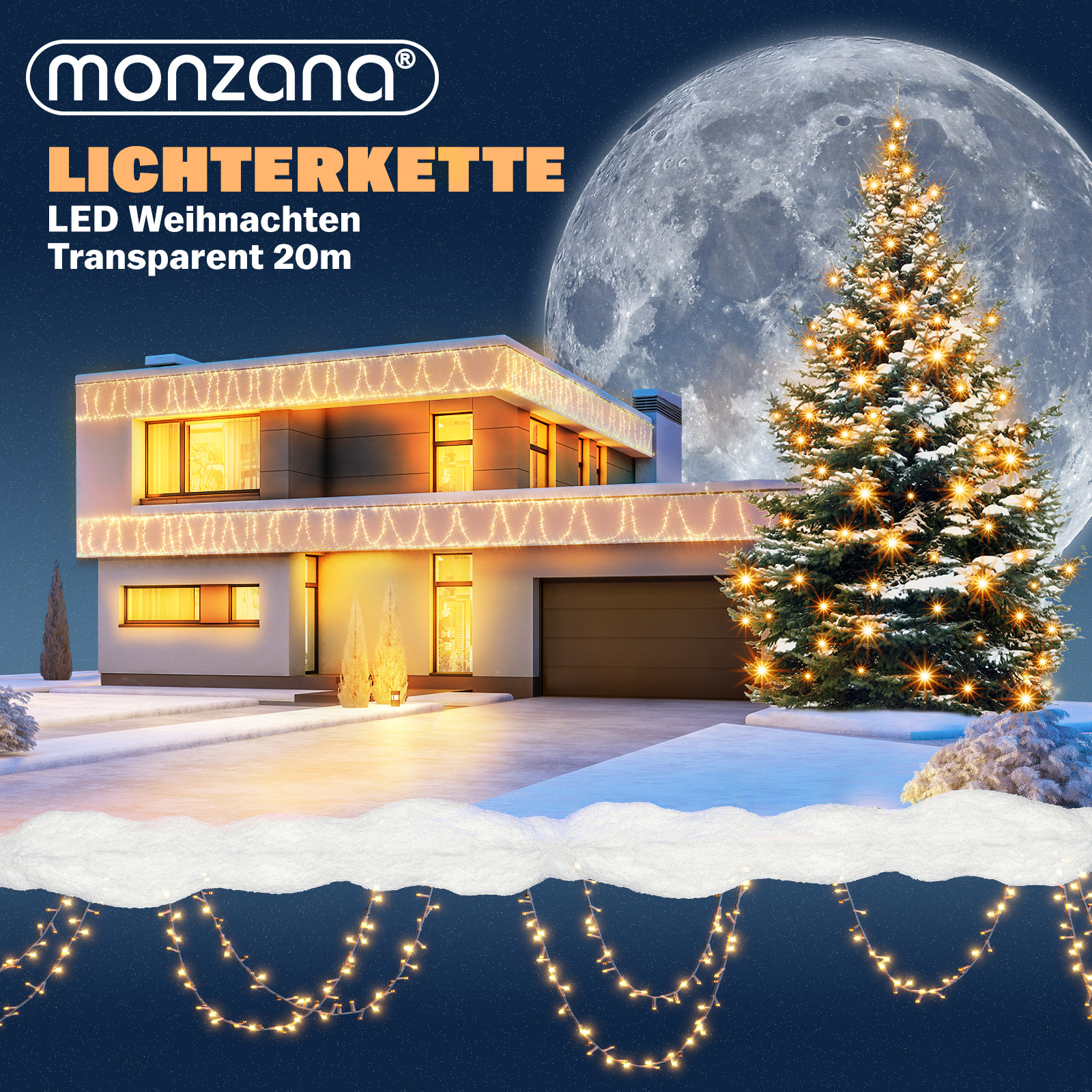 Lichterkette Weihnachten inkl Fernbedienung