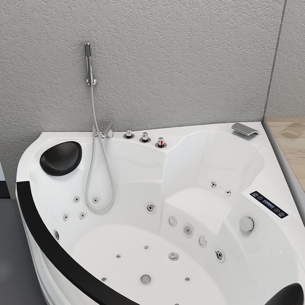 Whirlpool Badewanne mit Lichttherapie LAGUNA L MINI - 135 x 135 cm