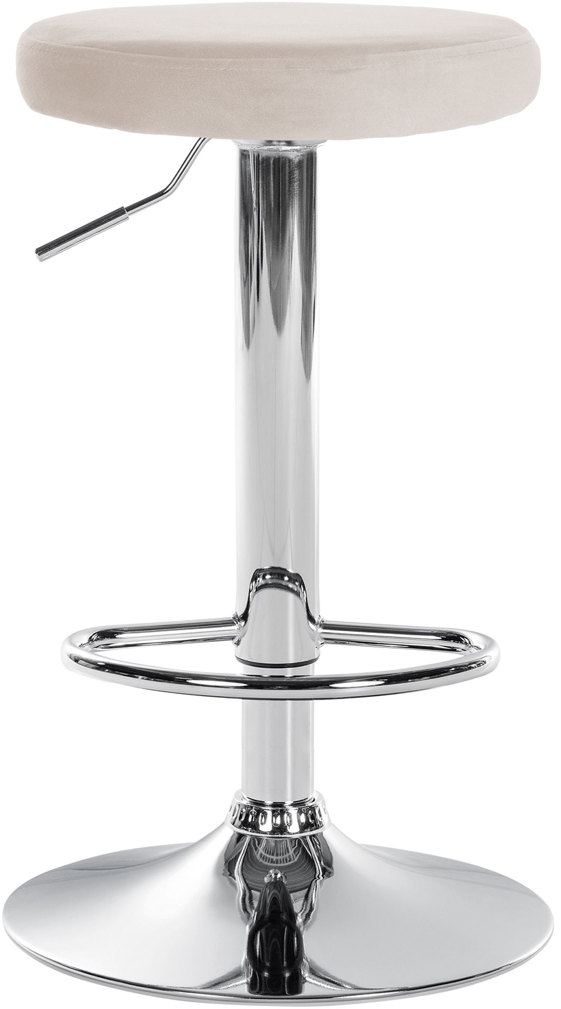 Barhocker Ponte Samt chrom, creme