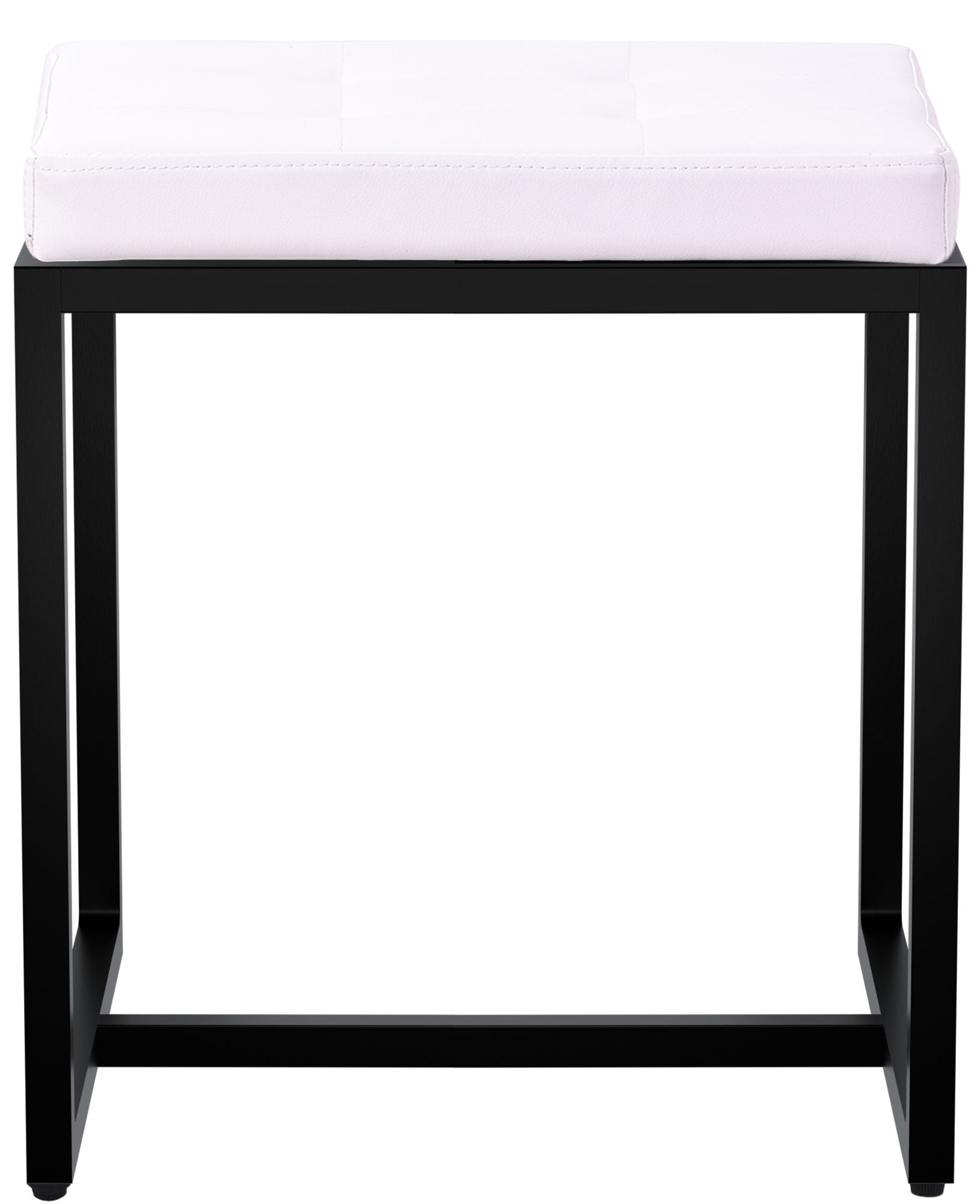 Sitzhocker Barci B Kunstleder, weiß