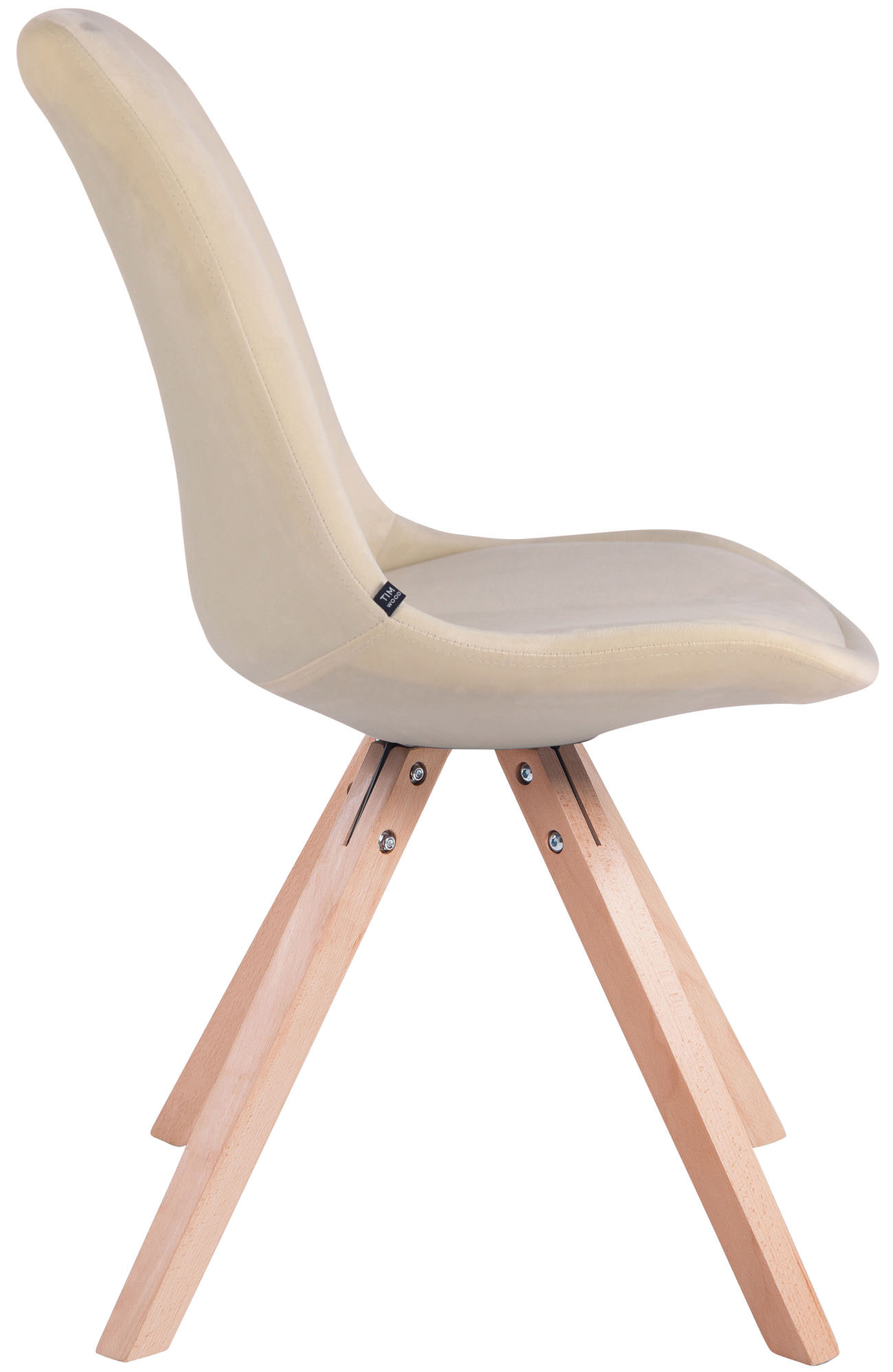 Besucherstuhl Toulouse Samt Square natura, creme