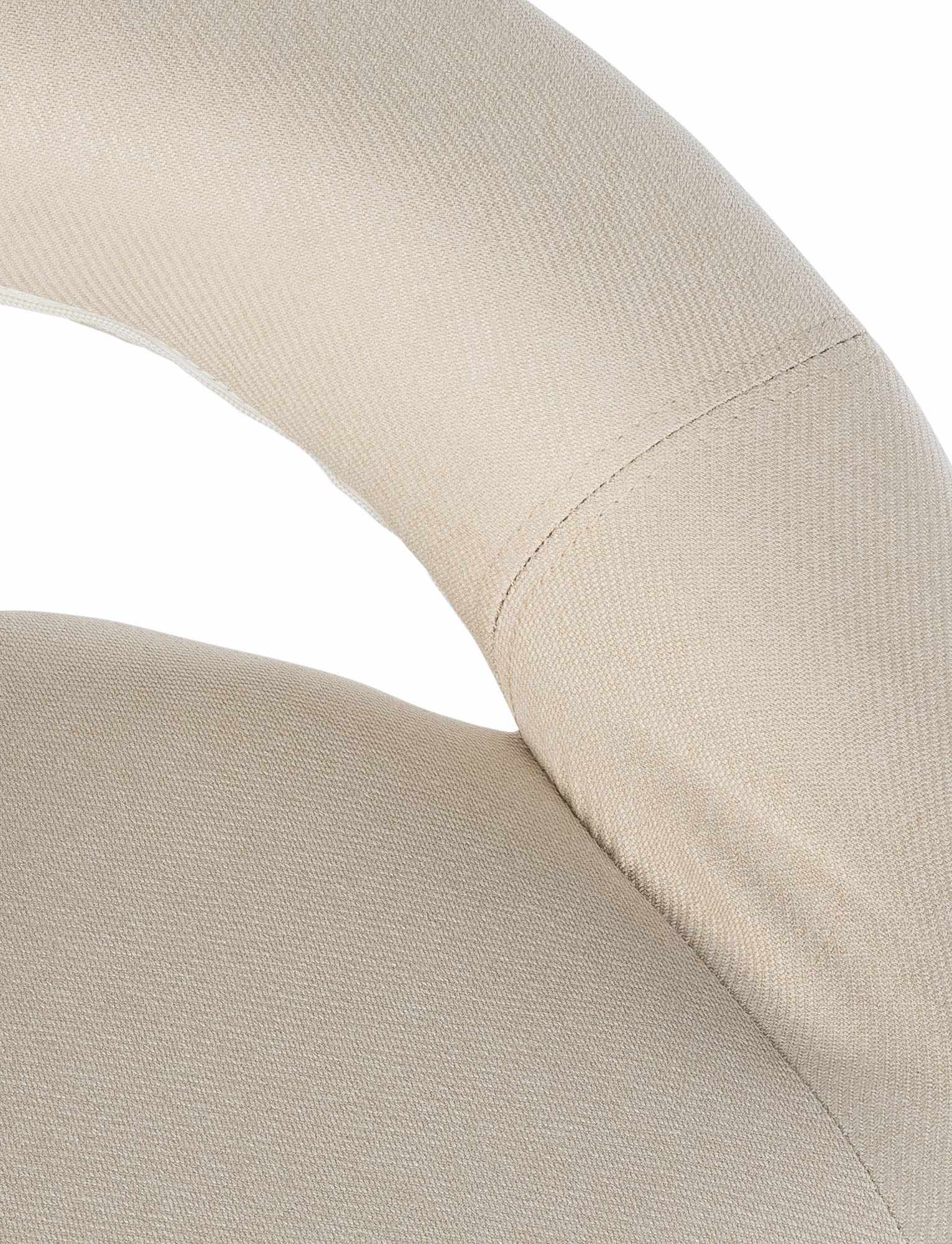 Barhocker Olinda Stoff chrom, creme