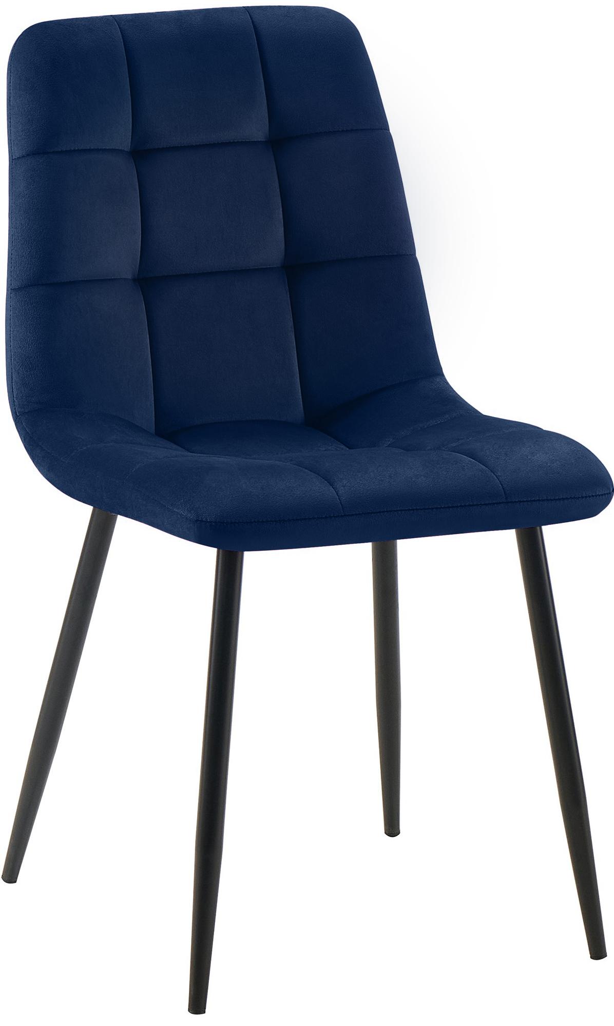 Esszimmerstuhl Tilde Samt, blau