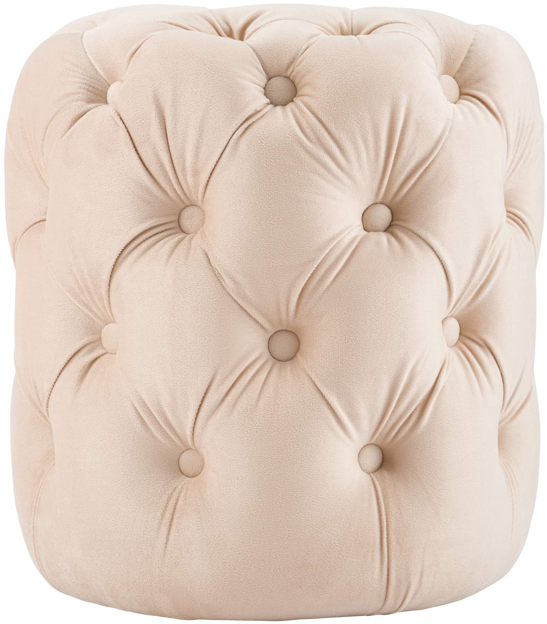 Sitzhocker Drancy Samt M, creme