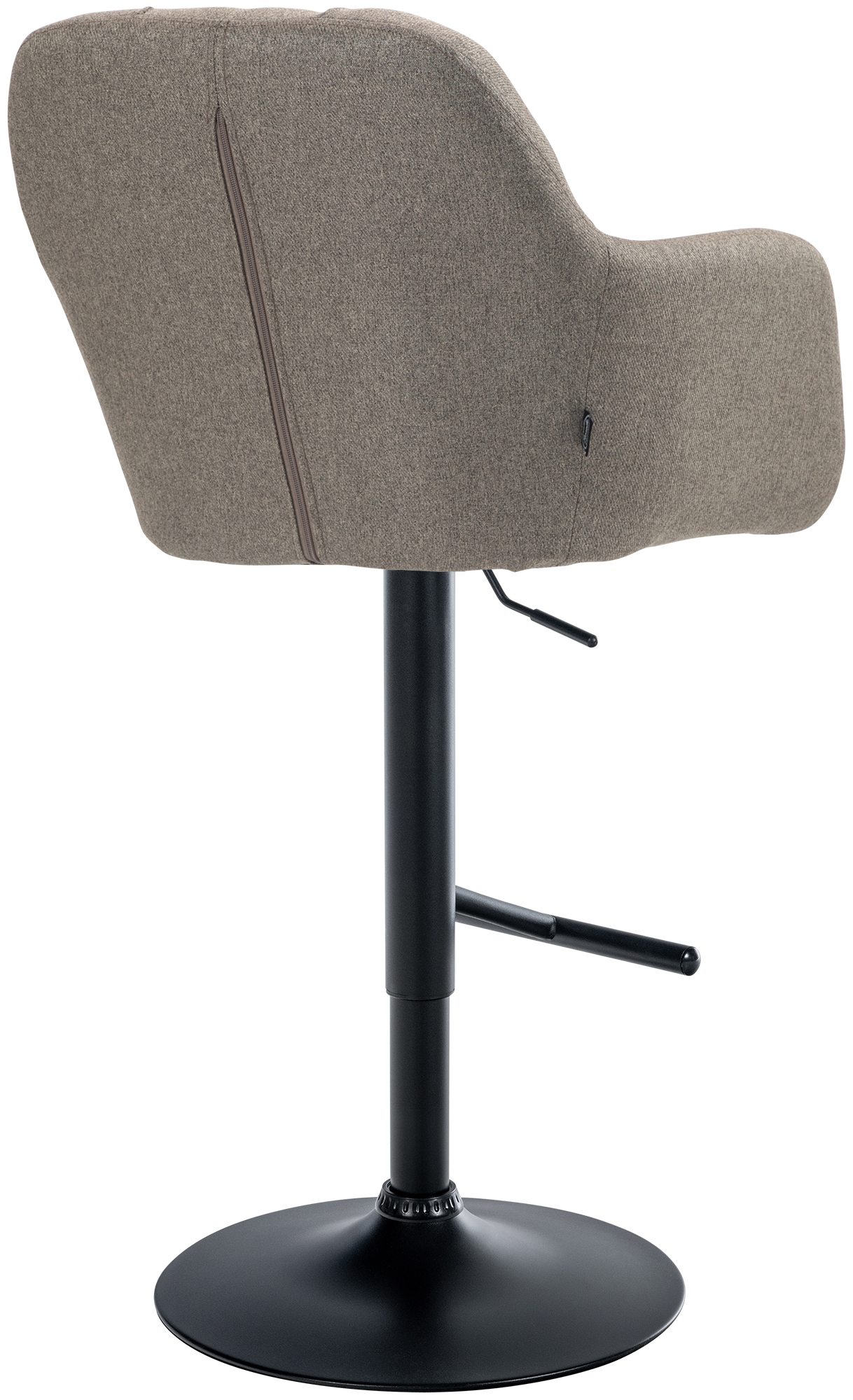 Barhocker Natoma Stoff schwarz, taupe
