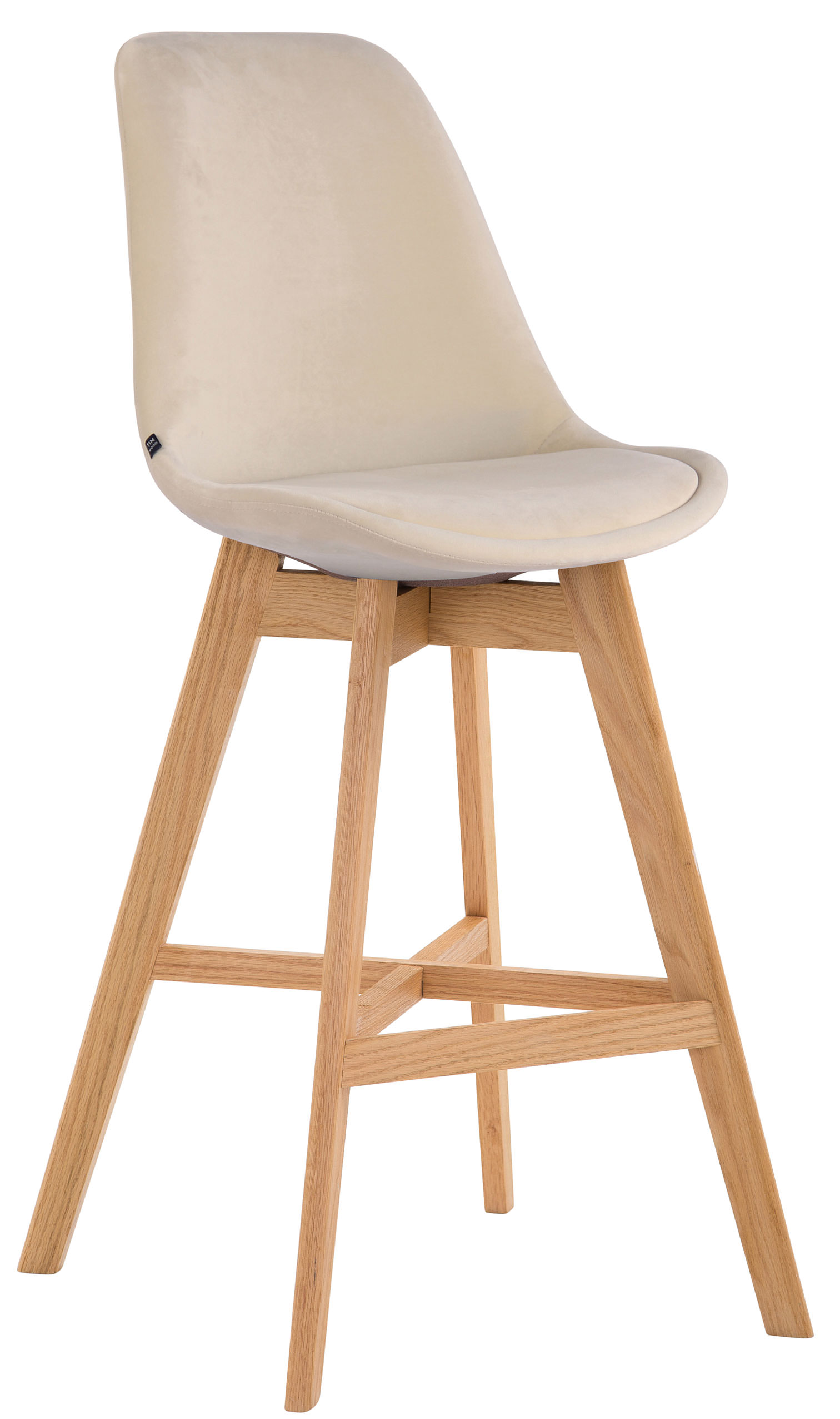 Barhocker Cannes Samt natura, creme