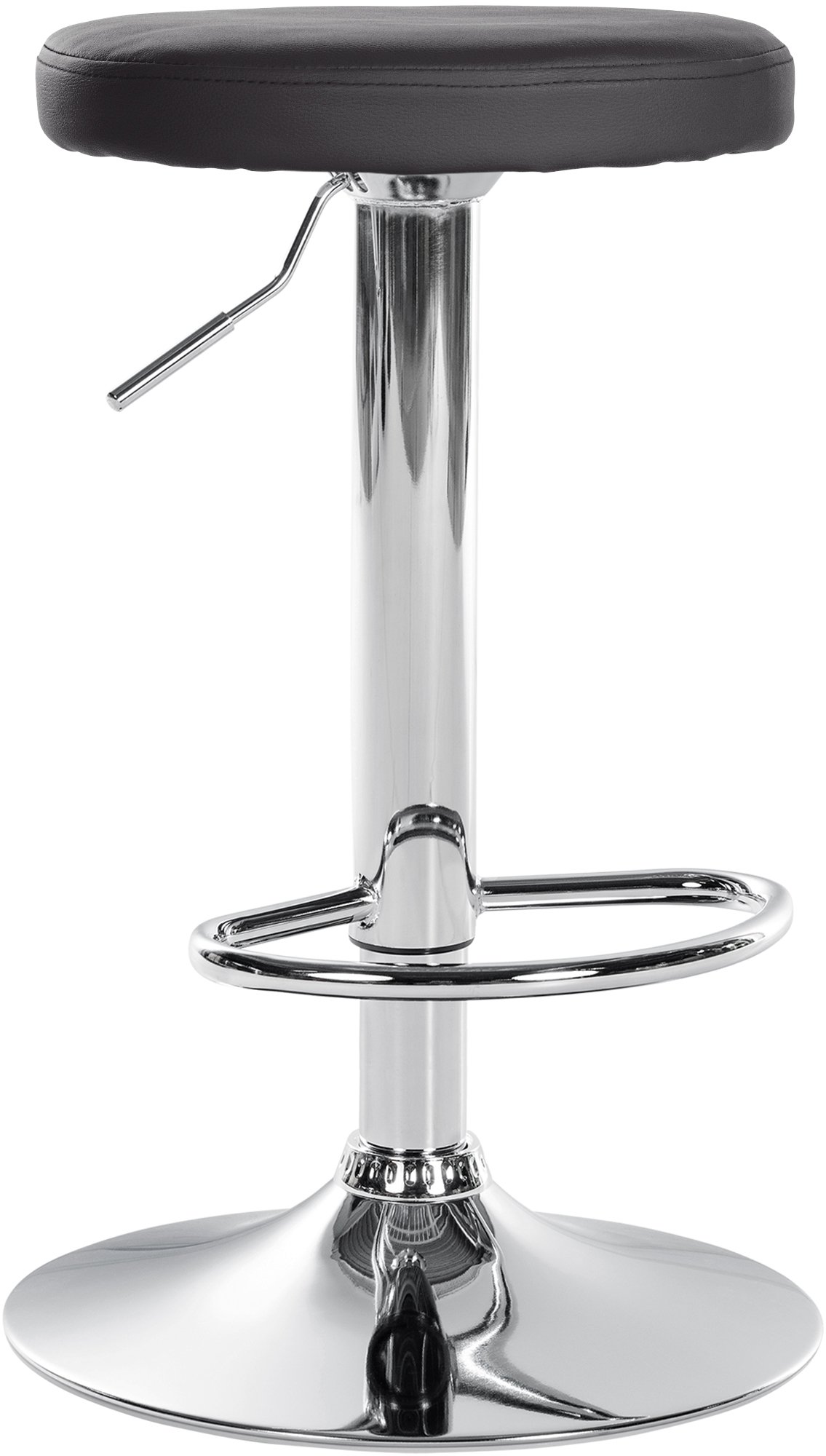 Barhocker Ponte Kunstleder chrom, schwarz