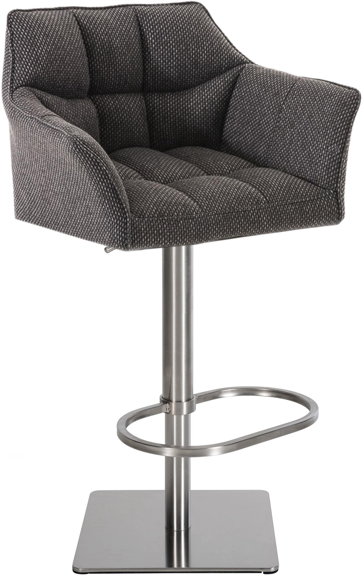 Barhocker Damaso E Stoff, titangrau