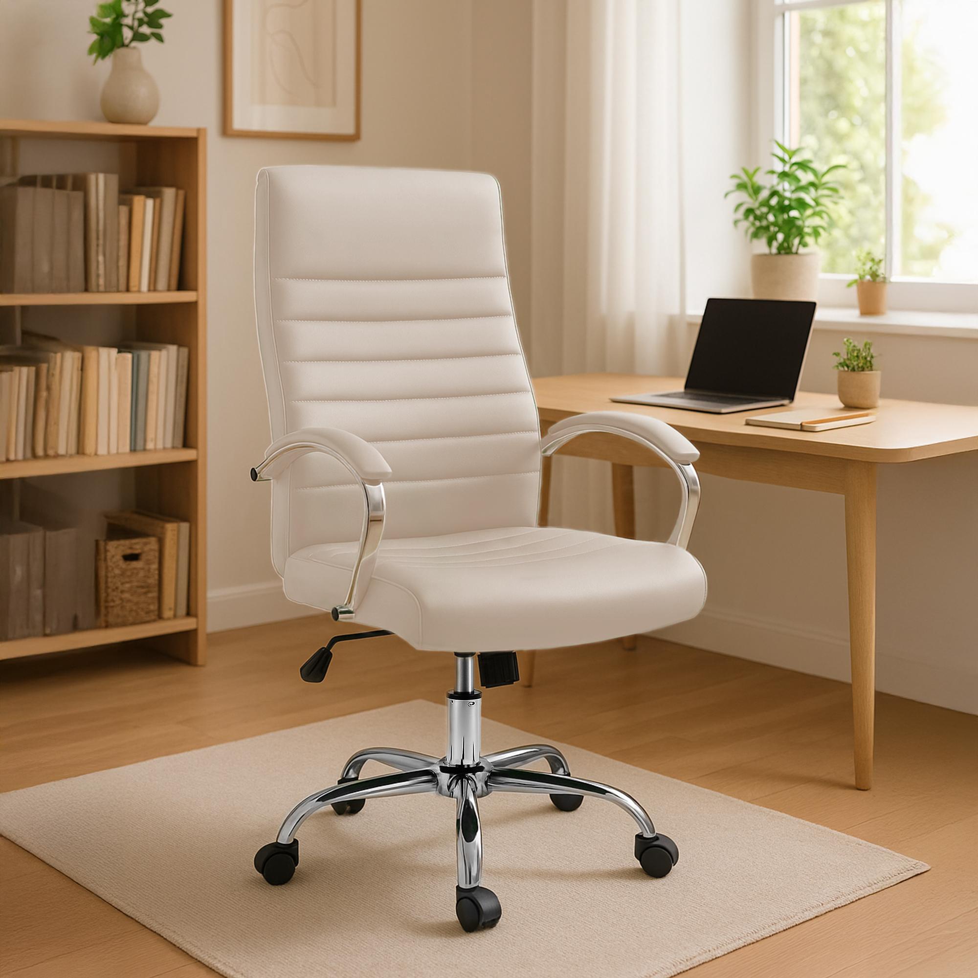 Bürostuhl Valais Kunstleder, creme