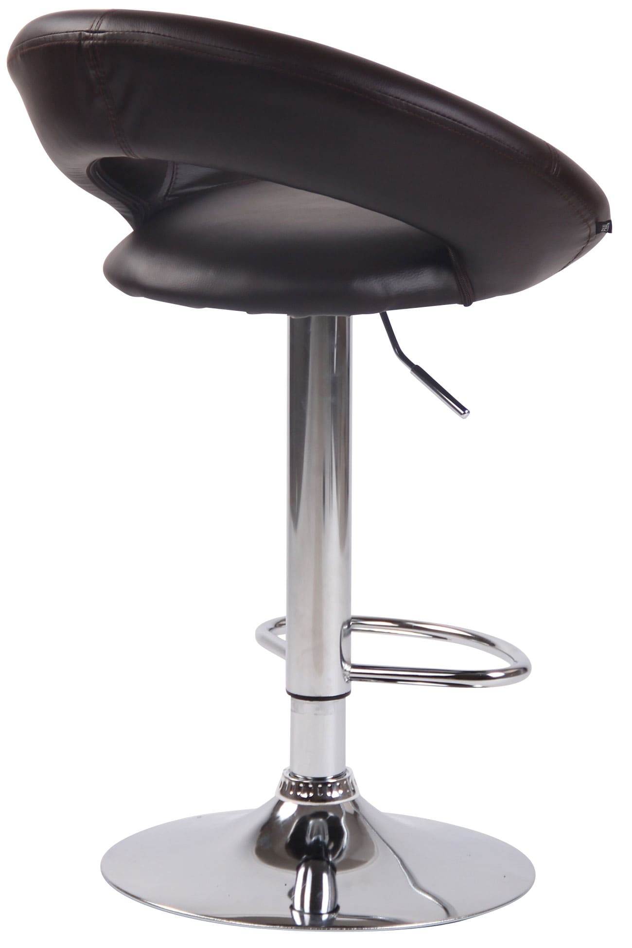2er Set Barhocker Olinda Kunstleder chrom, braun