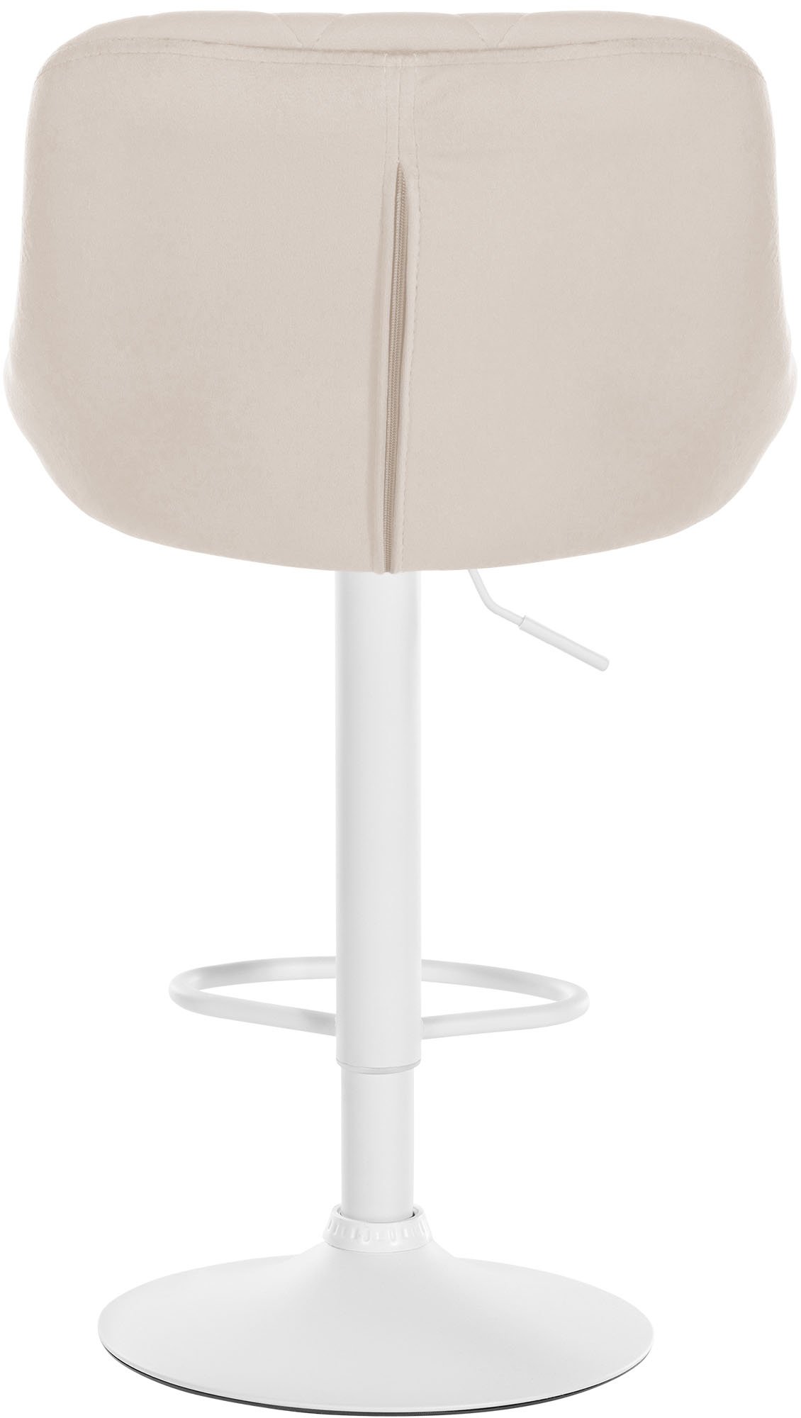 2er Set Barhocker Lazio Samt weiß, creme