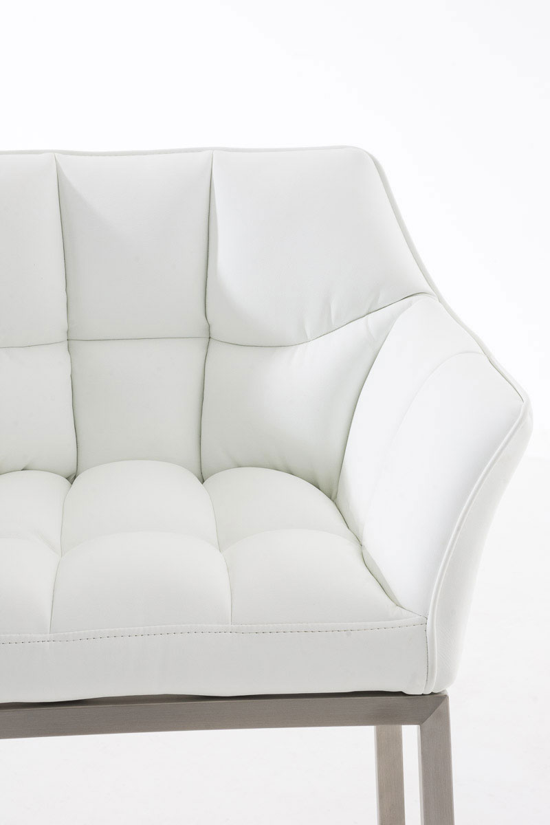 Barhocker Damaso E mit 4-Fuß Gestell, weiß