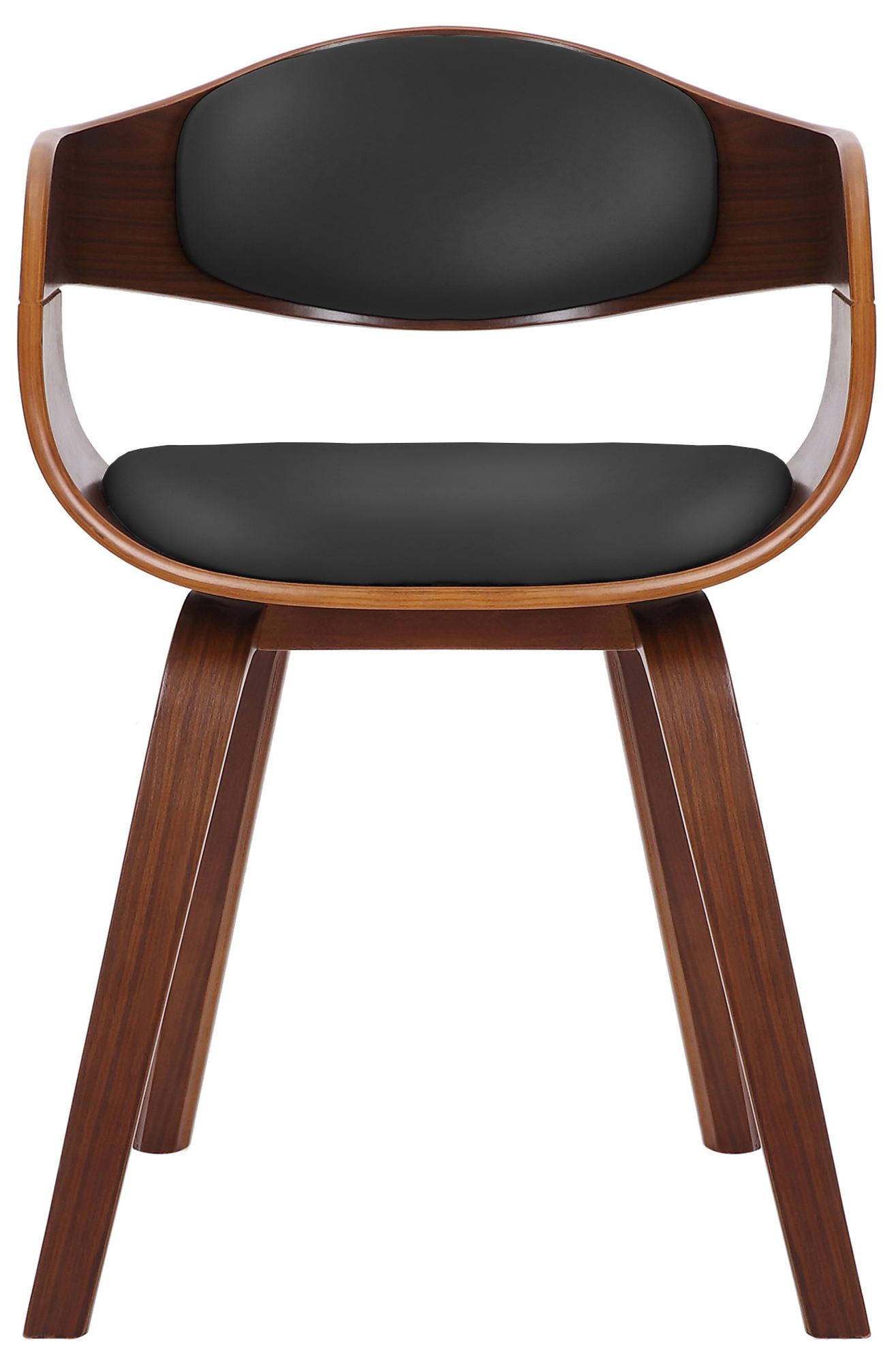 2er Set Stühle Kingston Kunstleder, walnuss/schwarz