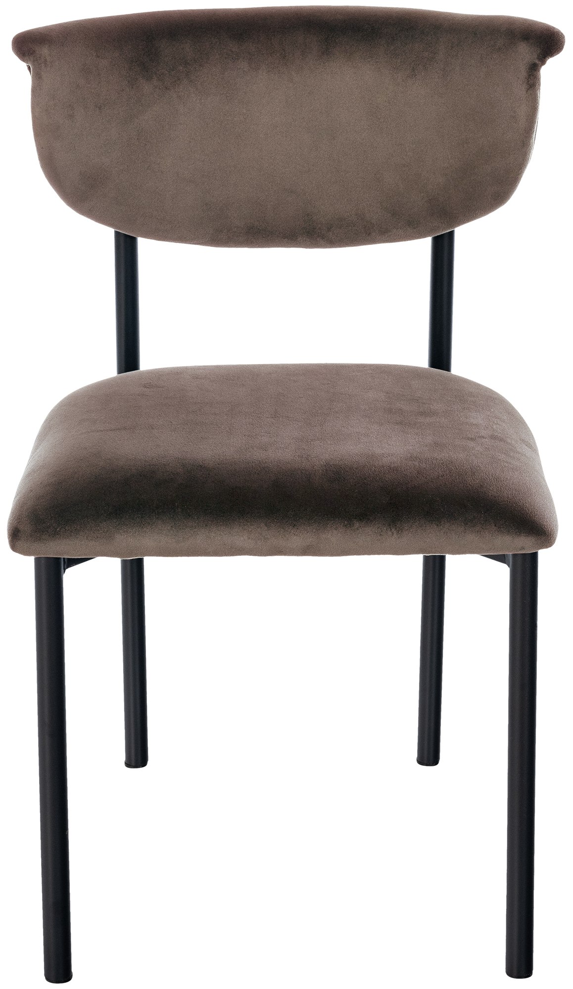 Besucherstuhl Gambell Samt, braun