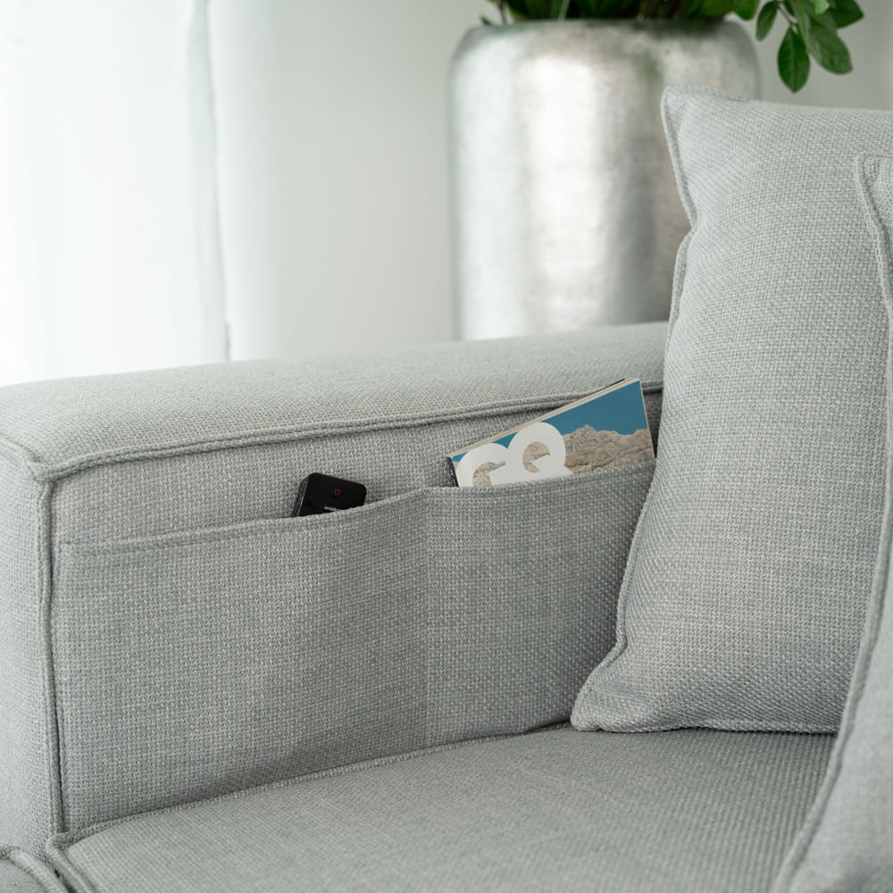 Modulares Sofa VERONA M - 327 x 120 cm Hellgrau