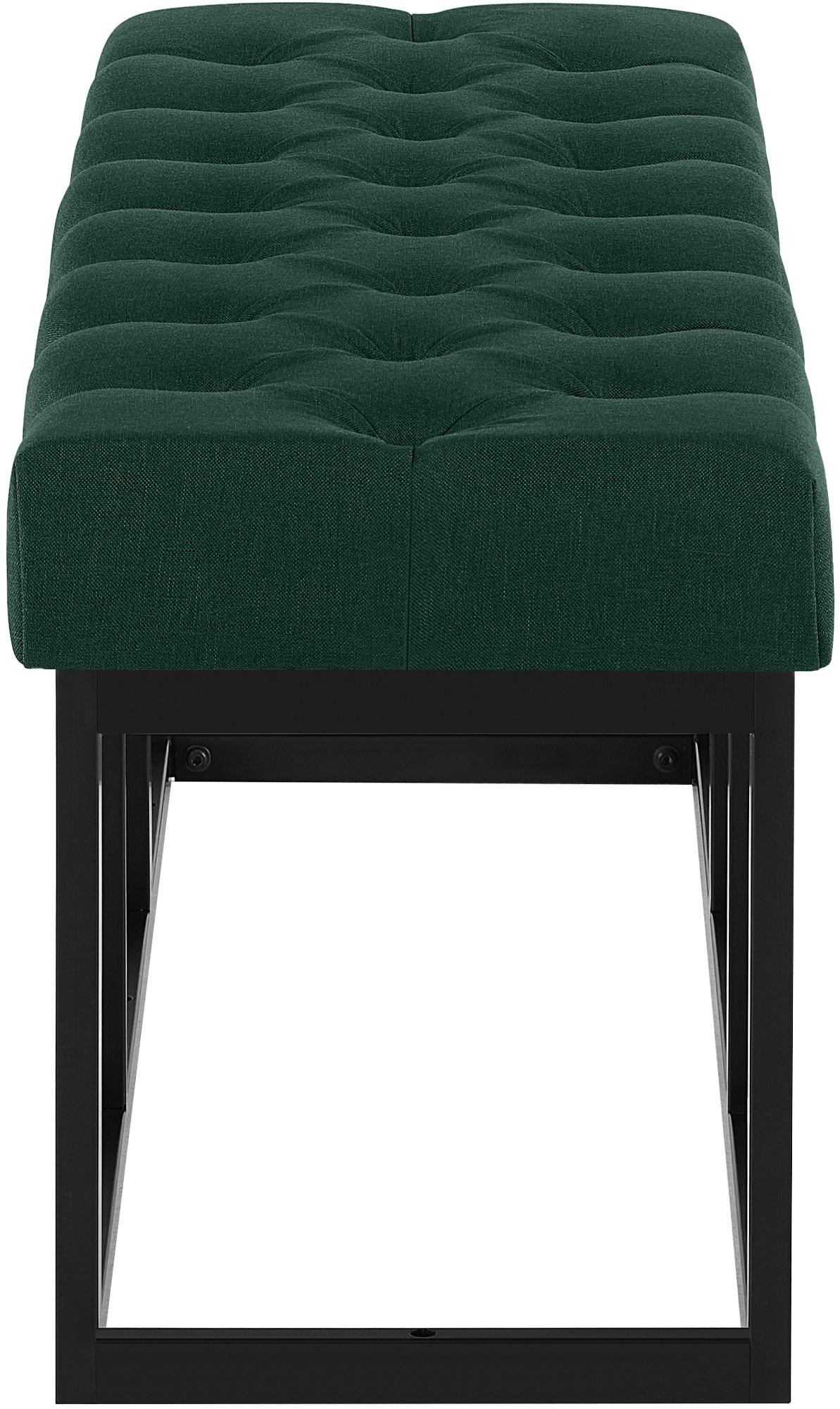 Sitzbank Amun Stoff Schwarz 120 cm, grün