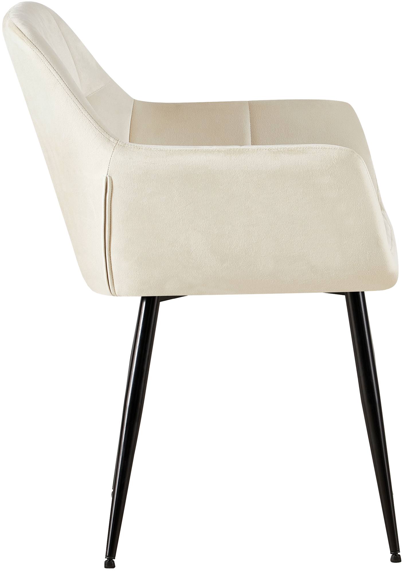 Besucherstuhl Emia Samt, creme