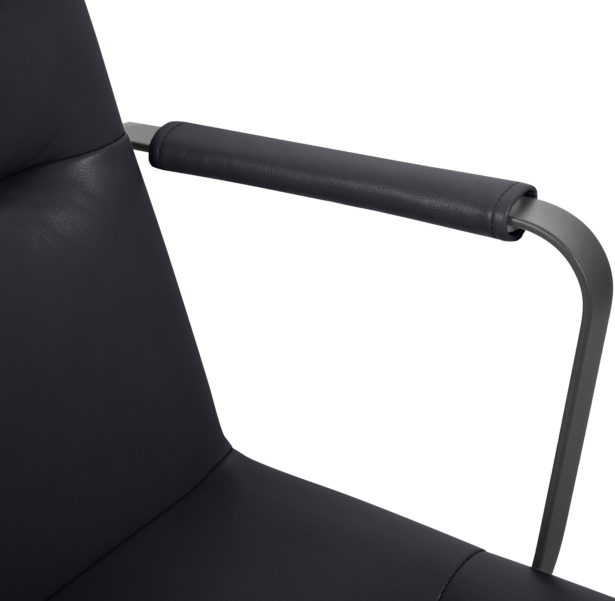 Bürostuhl Hilda Echtleder, schwarz