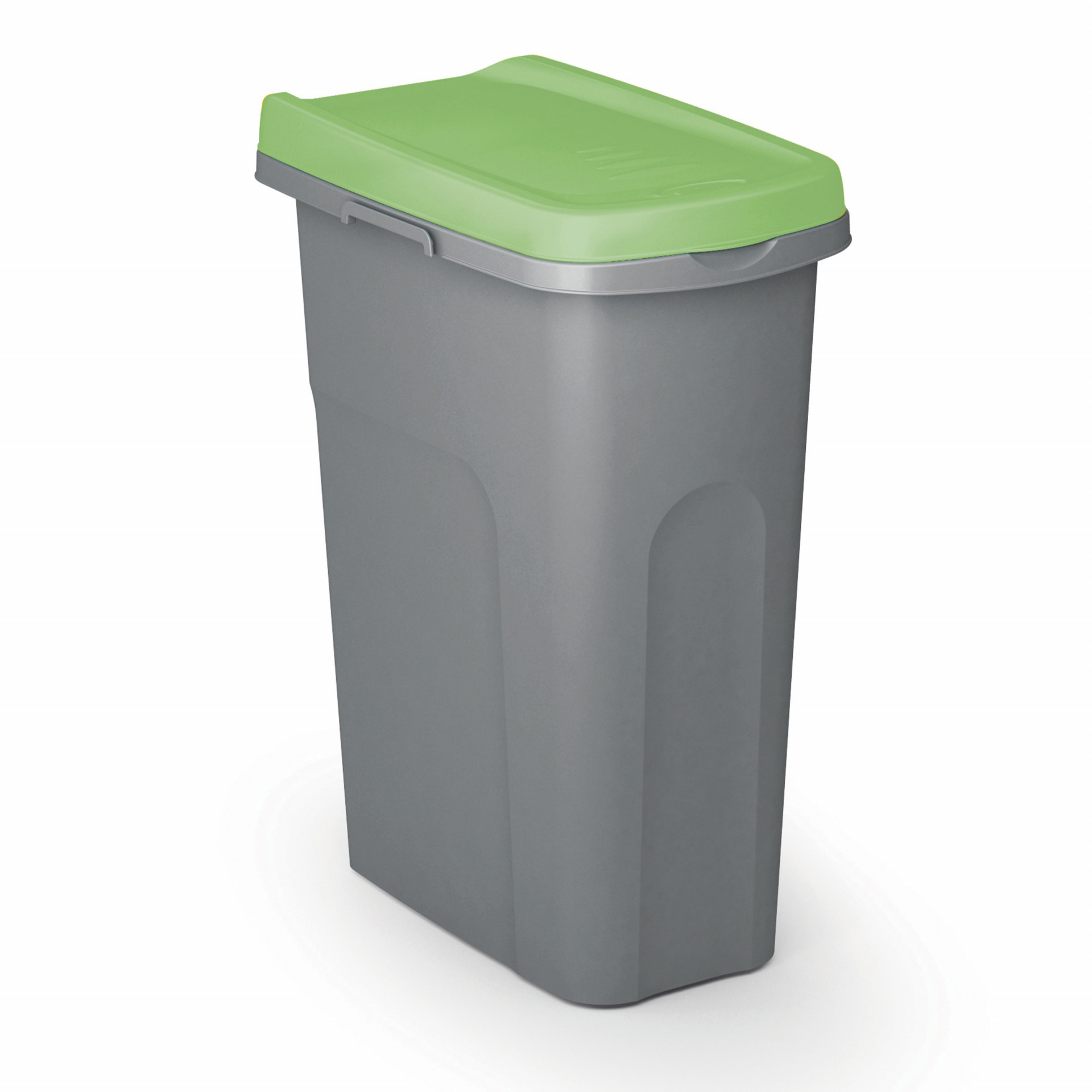 Mülleimer Grau/Grün Kunststoff 25L