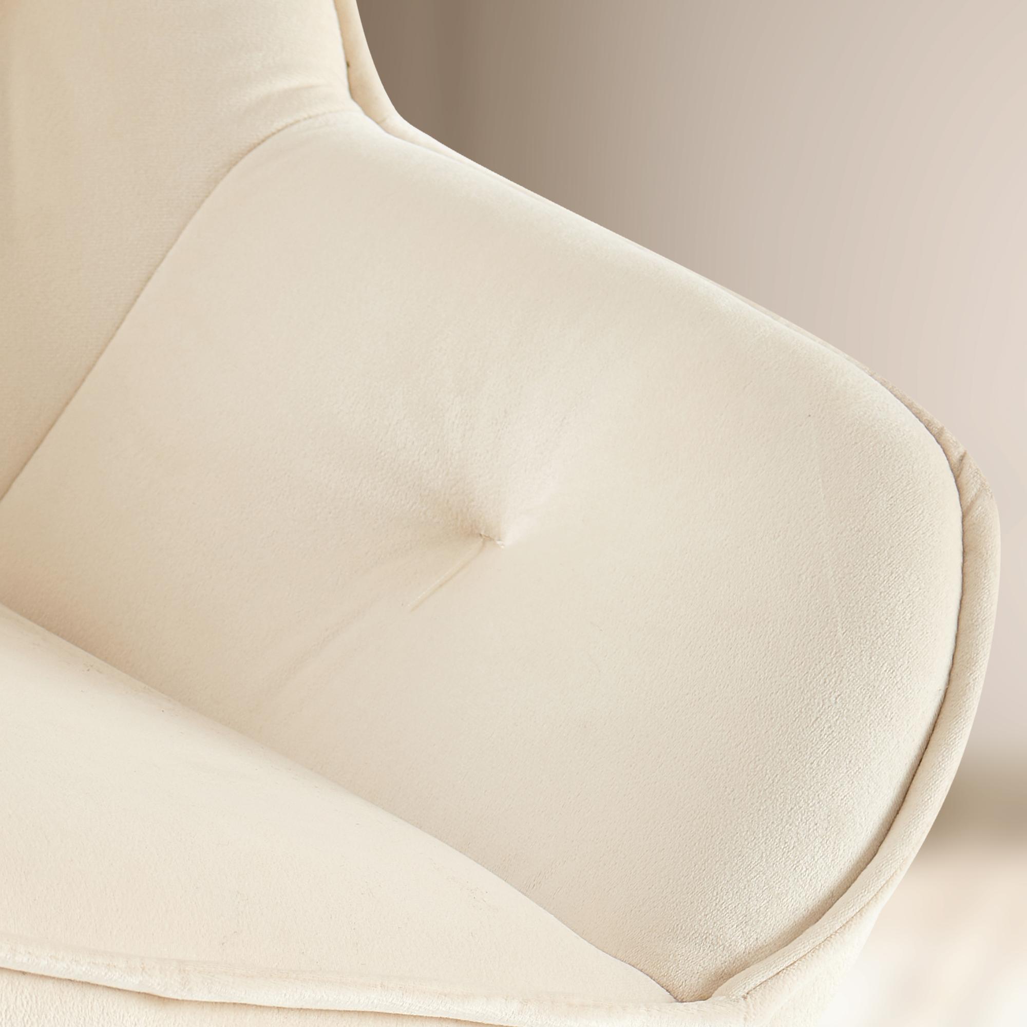 Besucherstuhl Cassis Samt, creme
