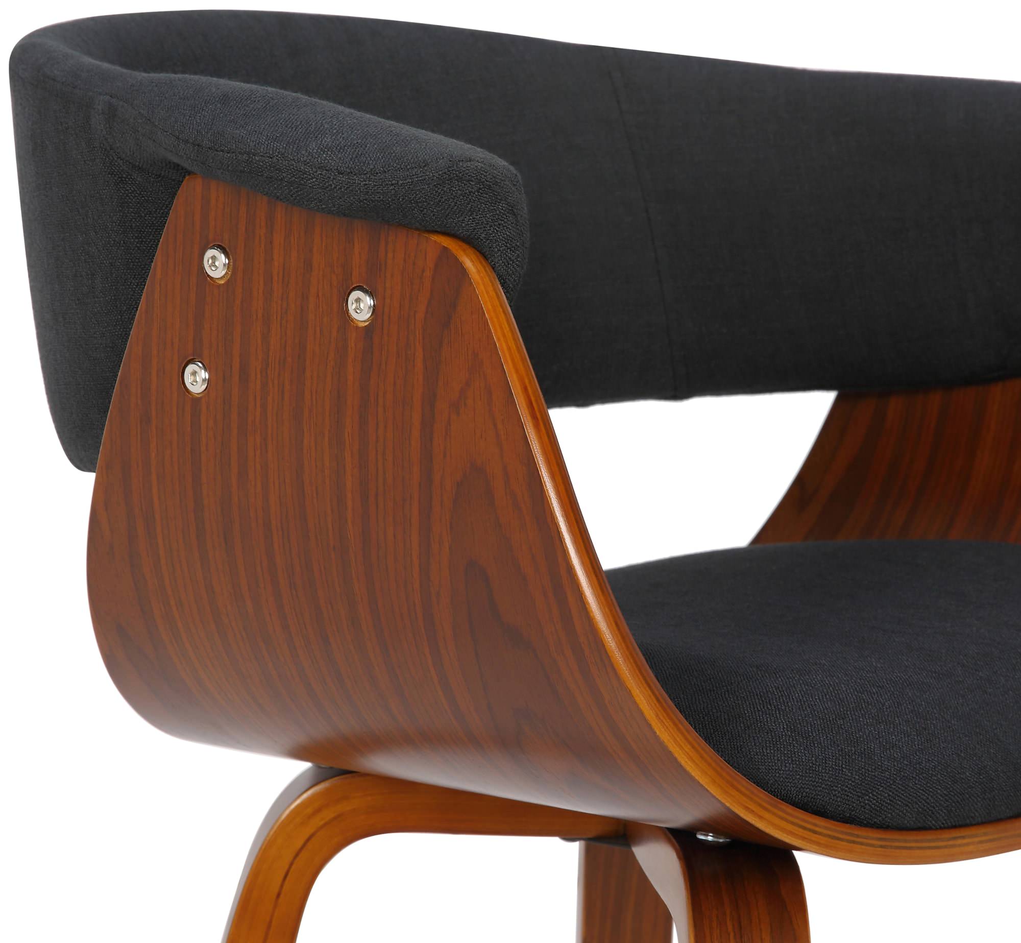 Stuhl Bruce Stoff walnuss, schwarz