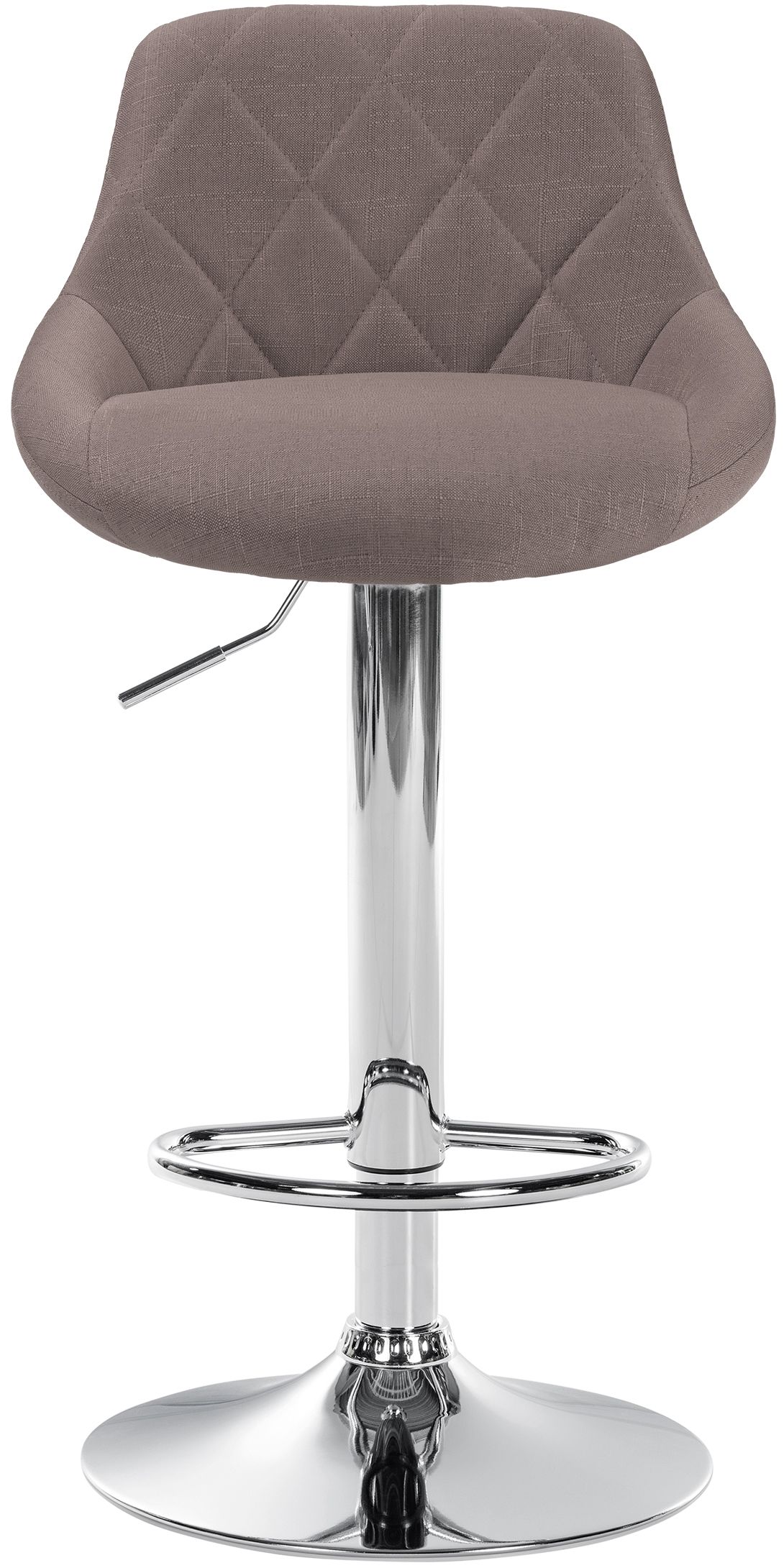 Barhocker Lazio Stoff chrom, taupe