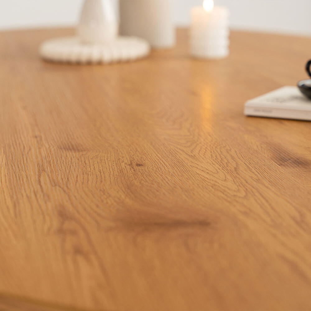 Esstisch Oval AVENTIS inkl. Sternfuß - 200 x 120 cm Light Oak